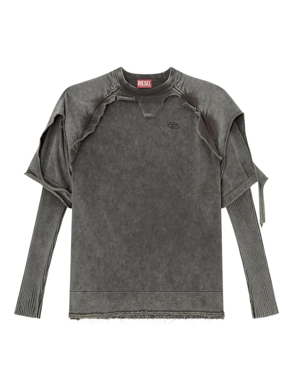DIESEL Frayed Cuff Sweatshirt