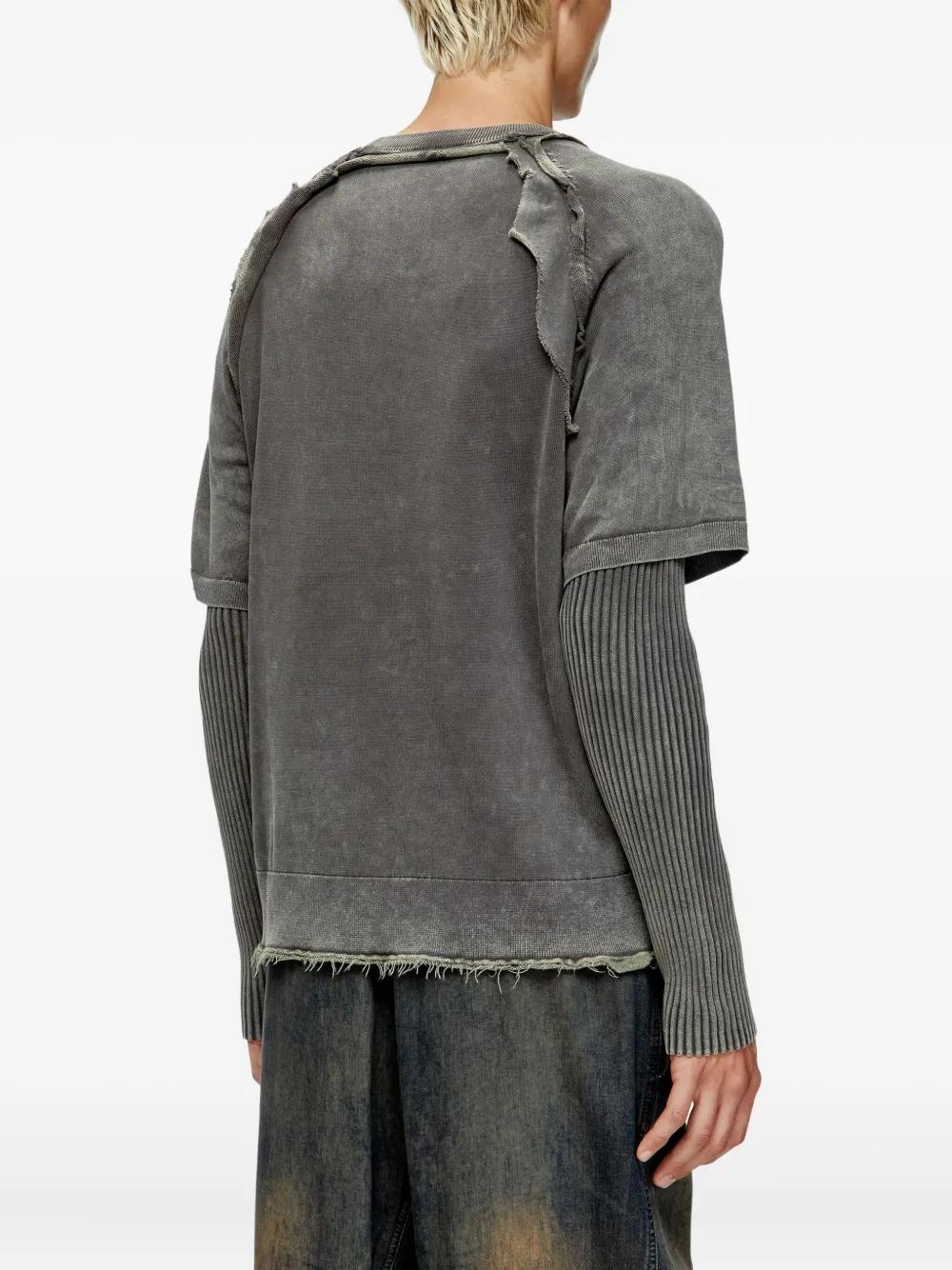 DIESEL Frayed Cuff Sweatshirt