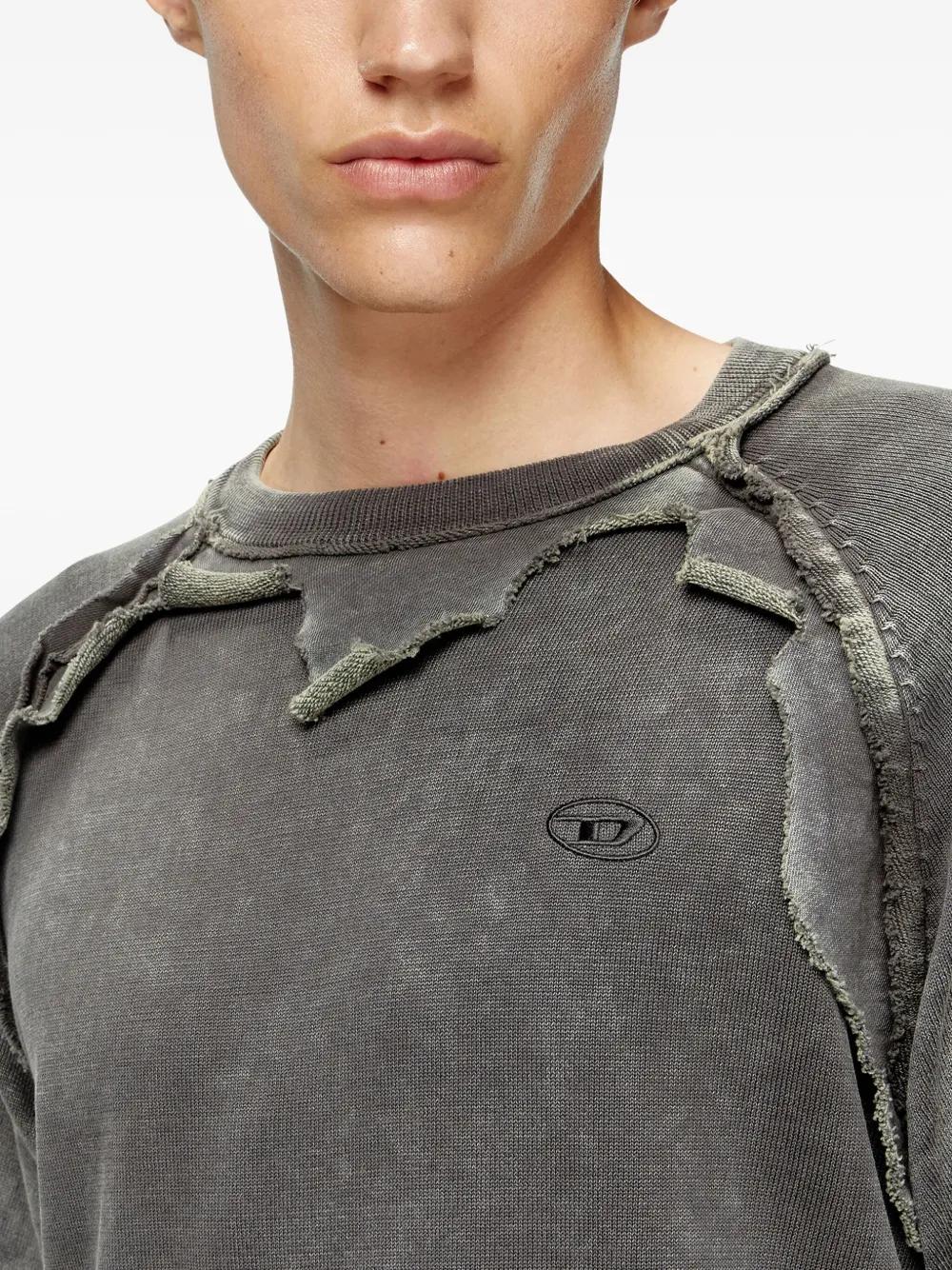 DIESEL Frayed Cuff Sweatshirt