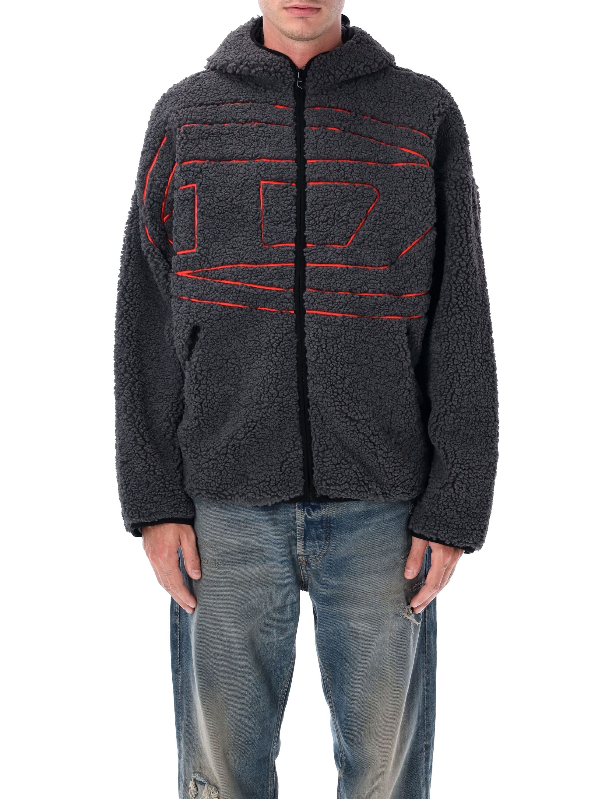 DIESEL Oversized Teddy Zip Hoodie