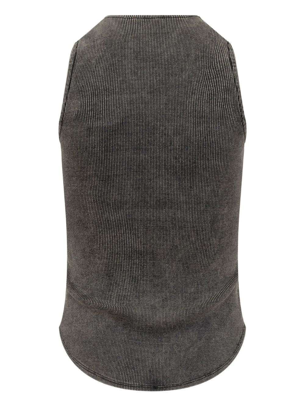 DIESEL Women's Sleeveless V-Neck Curved Hem Top