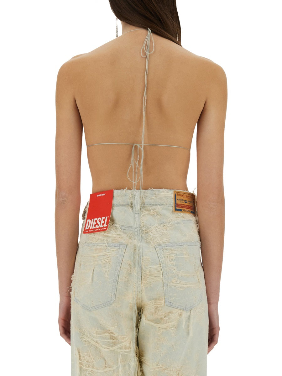 DIESEL Jacquard Denim Top (Size S)