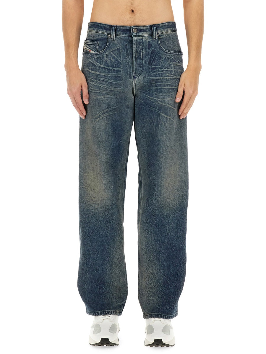 DIESEL Cotton Blend Relaxed Fit Jeans for Men