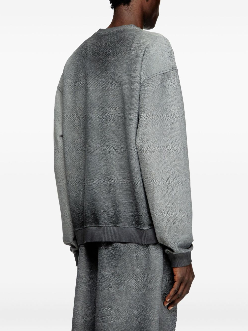 DIESEL Ribbed Long-Sleeve Jersey with Logo for Men