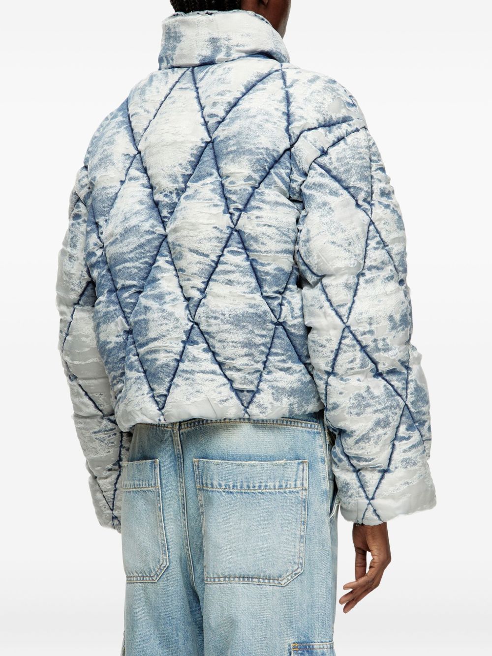 DIESEL High Collared Quilted Down Jacket