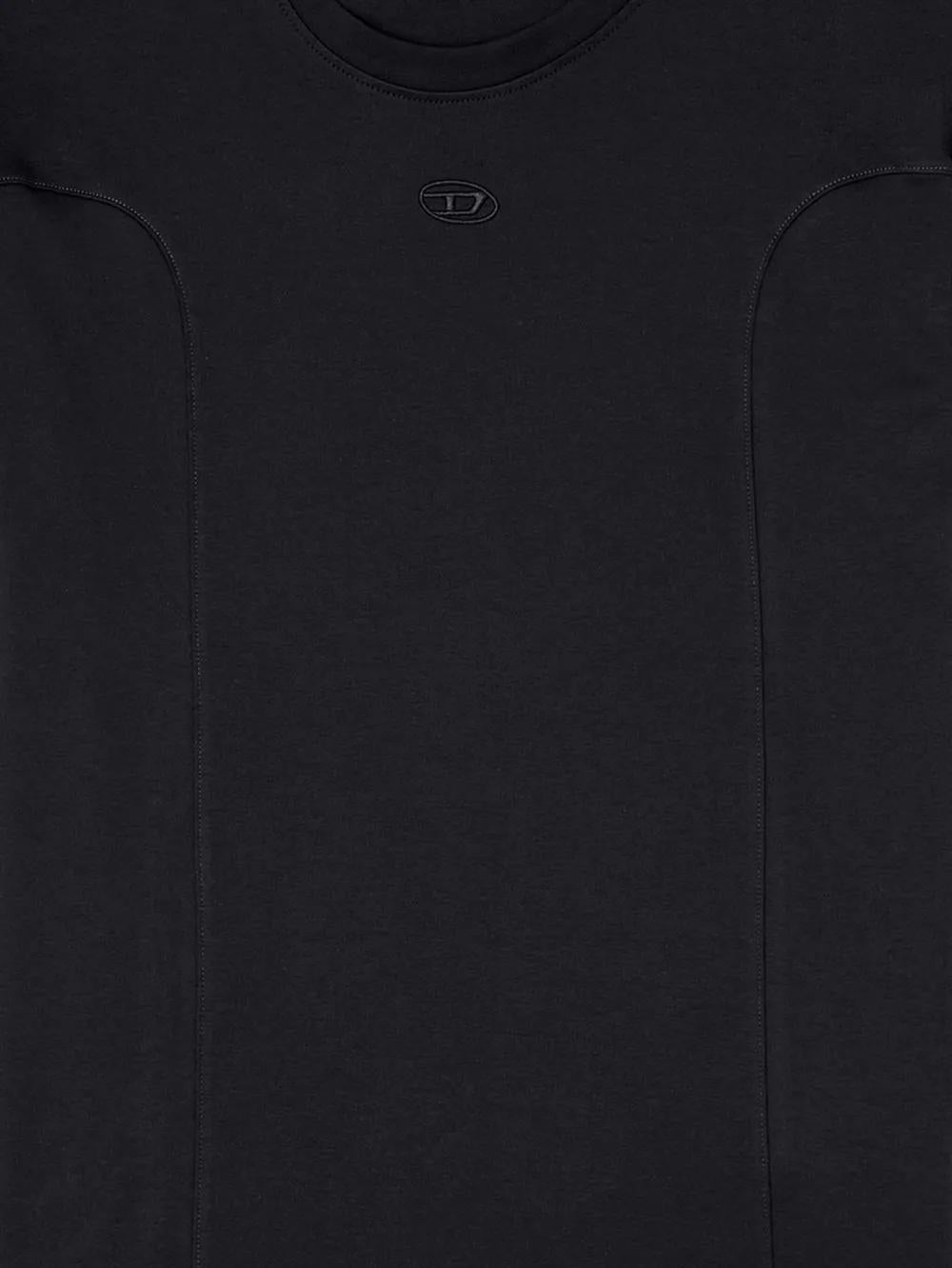 DIESEL Crew-Neck T-Shirt for Men - Short Sleeves with Seam Detailing