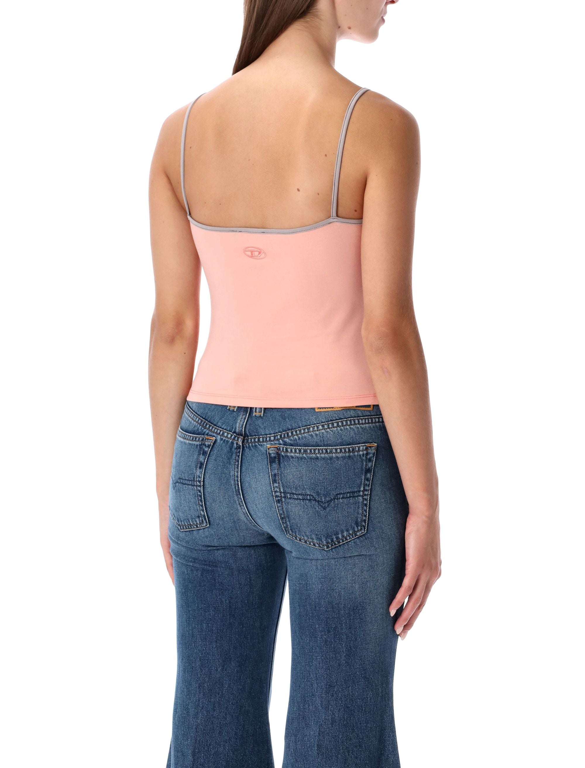 DIESEL Women’s Mini Fitted Cropped Cat Graphic Tank Top