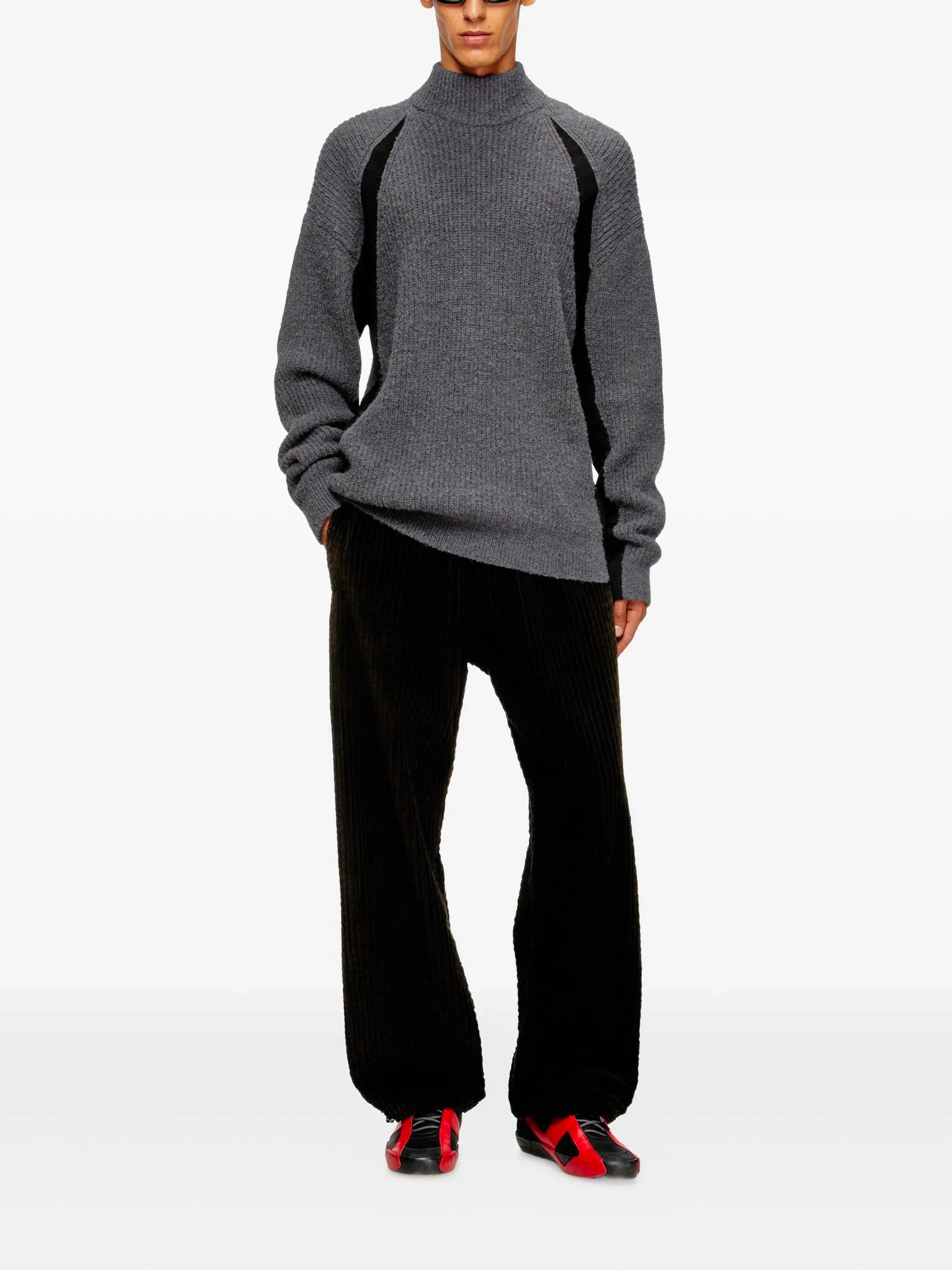 DIESEL K-Lollo-TN Turtleneck Sweater with Elasticated Side Details