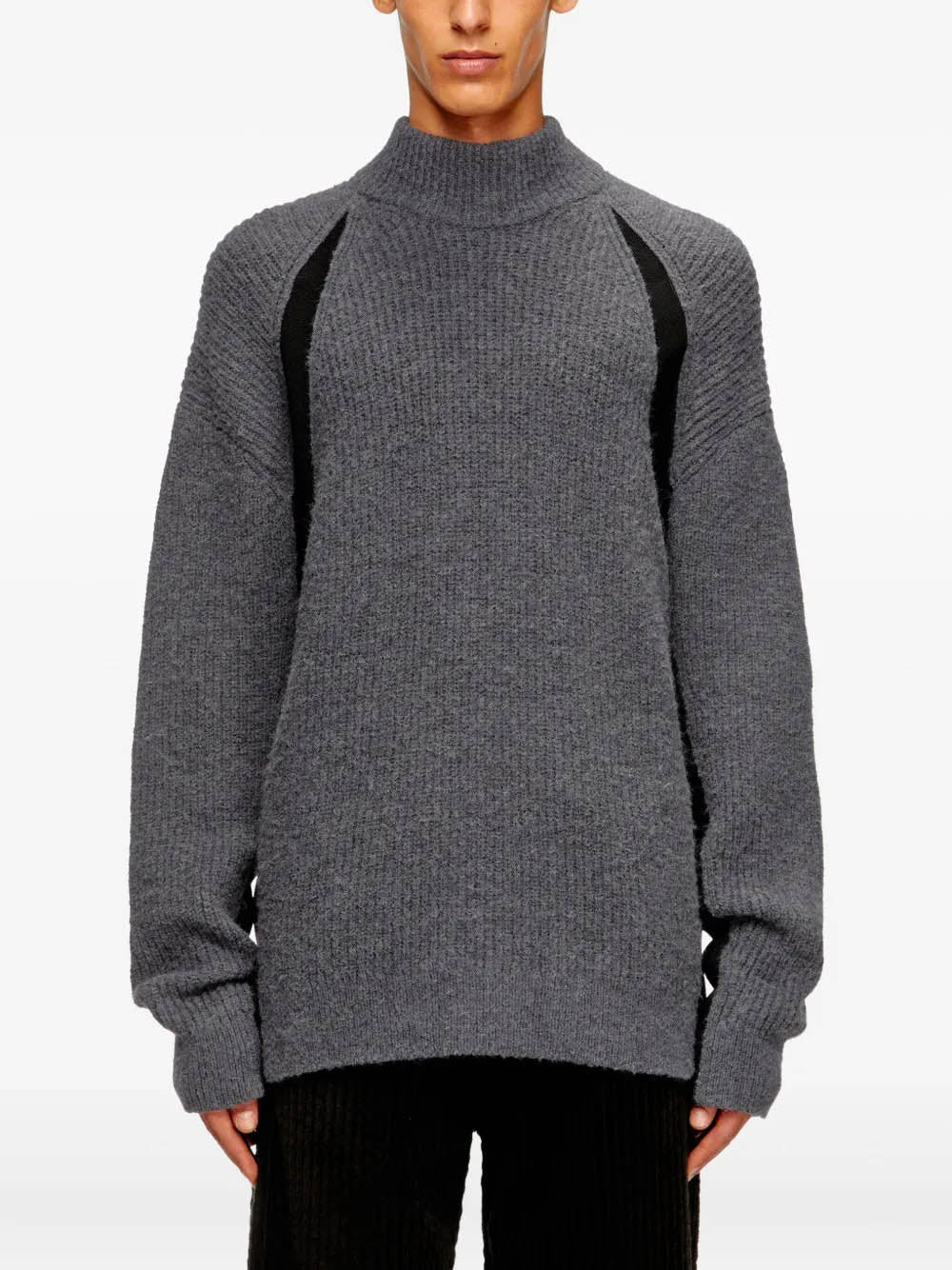 DIESEL K-Lollo-TN Turtleneck Sweater with Elasticated Side Details