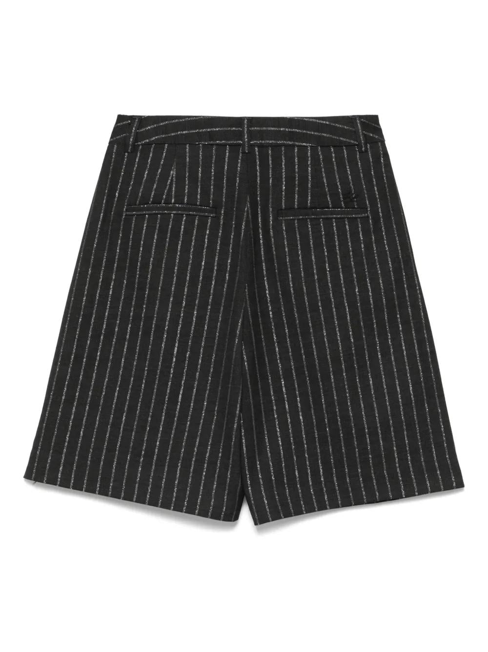 KARL LAGERFELD Chic Mini Shorts with Silver Stripes