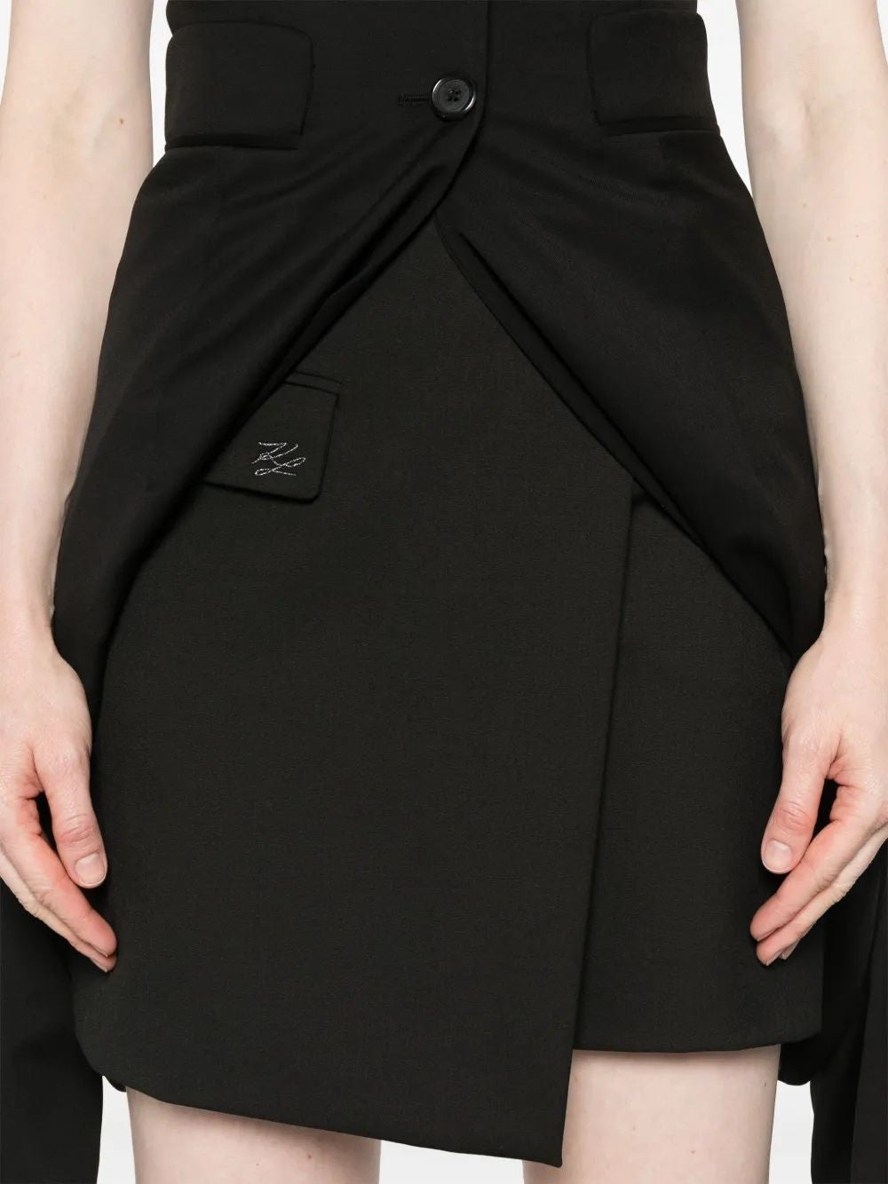 KARL LAGERFELD Logo-Embroidered Mini Skorts for Women