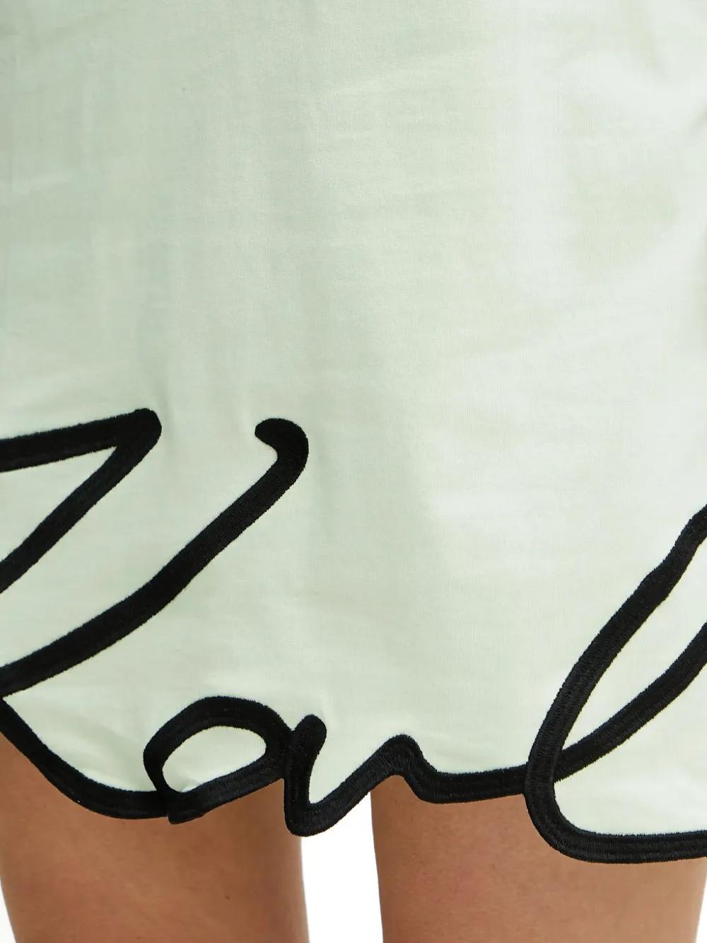 KARL LAGERFELD Embroidered Logo Mini Dress