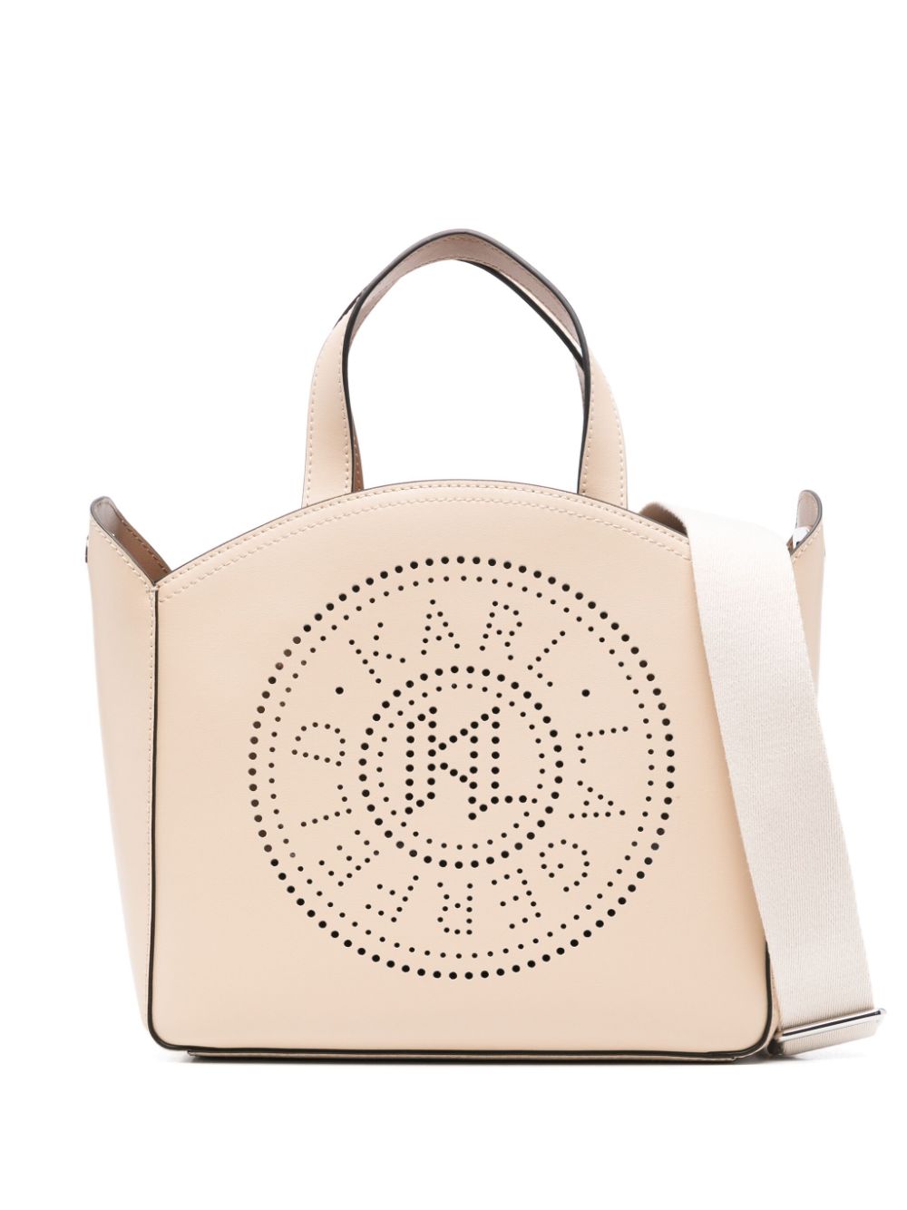 KARL LAGERFELD Mini Perforated Circular Logo Tote Handbag