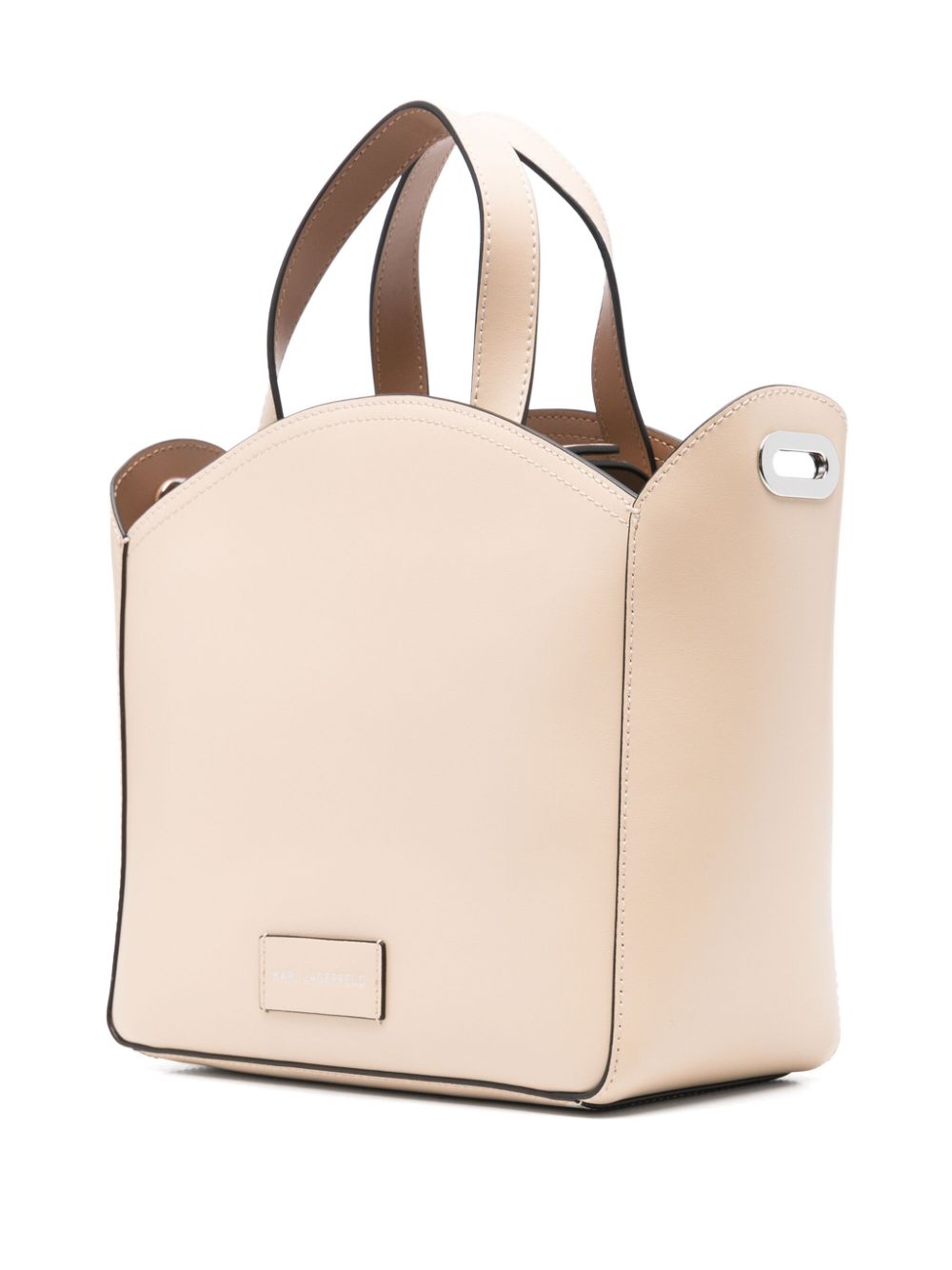 KARL LAGERFELD Mini Perforated Circular Logo Tote Handbag