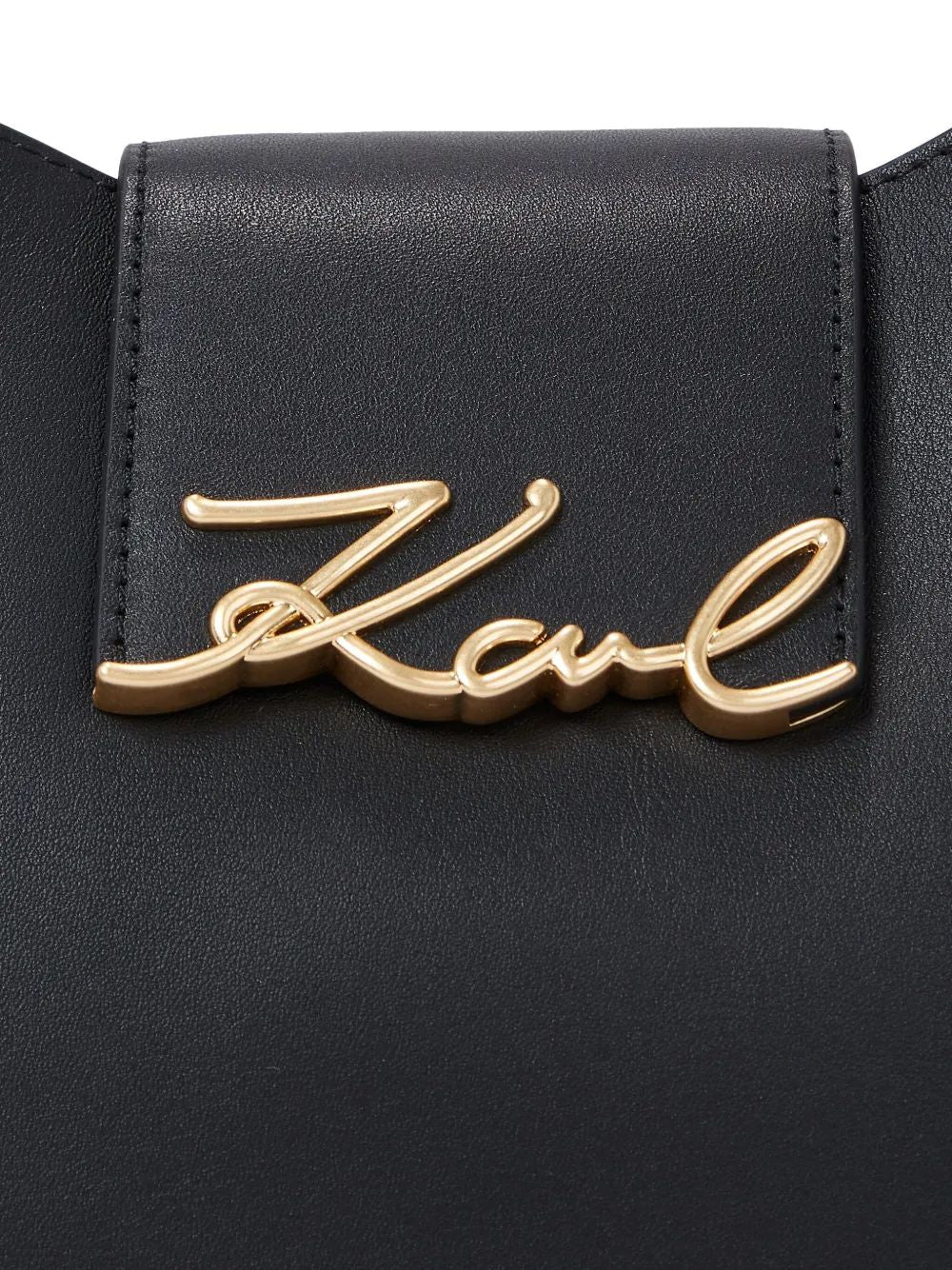 KARL LAGERFELD Signature Leather Shoulder Handbag - SS25