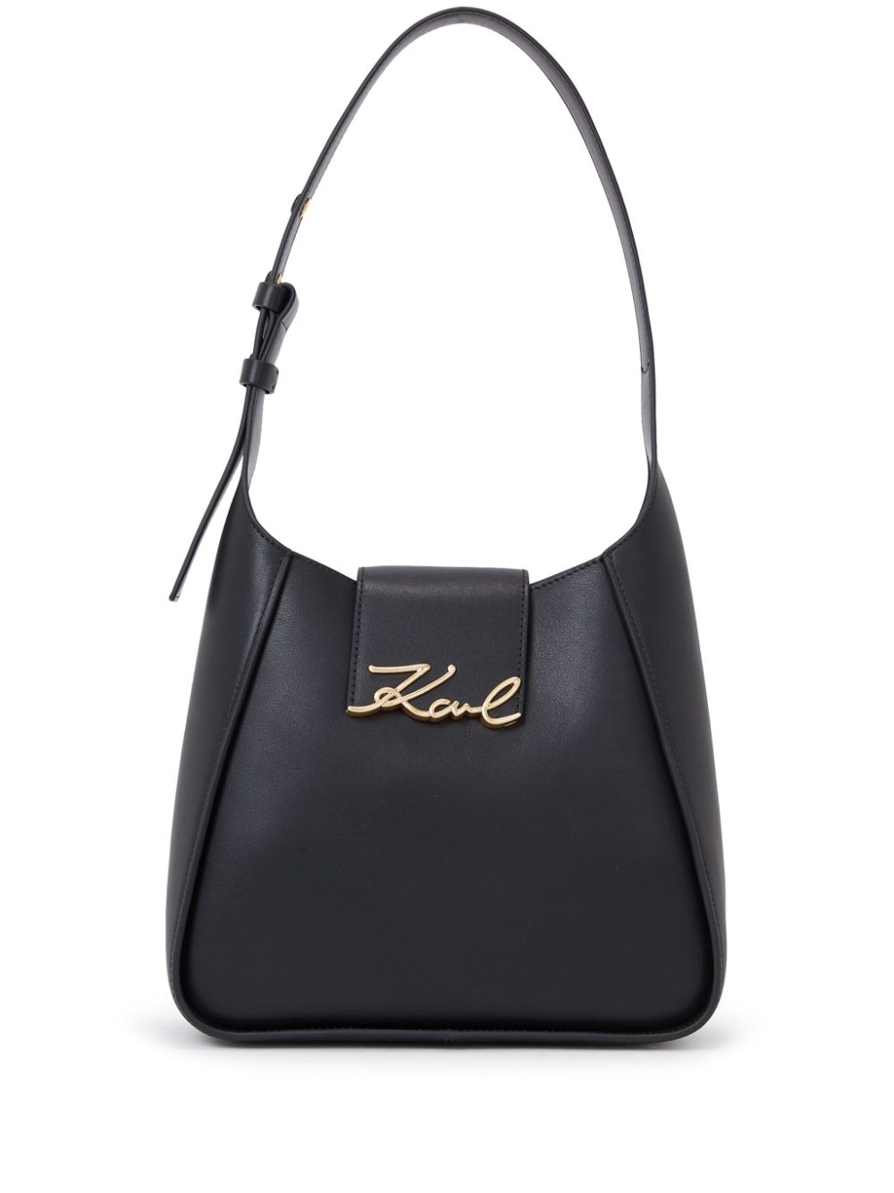 KARL LAGERFELD Signature Leather Shoulder Handbag - SS25