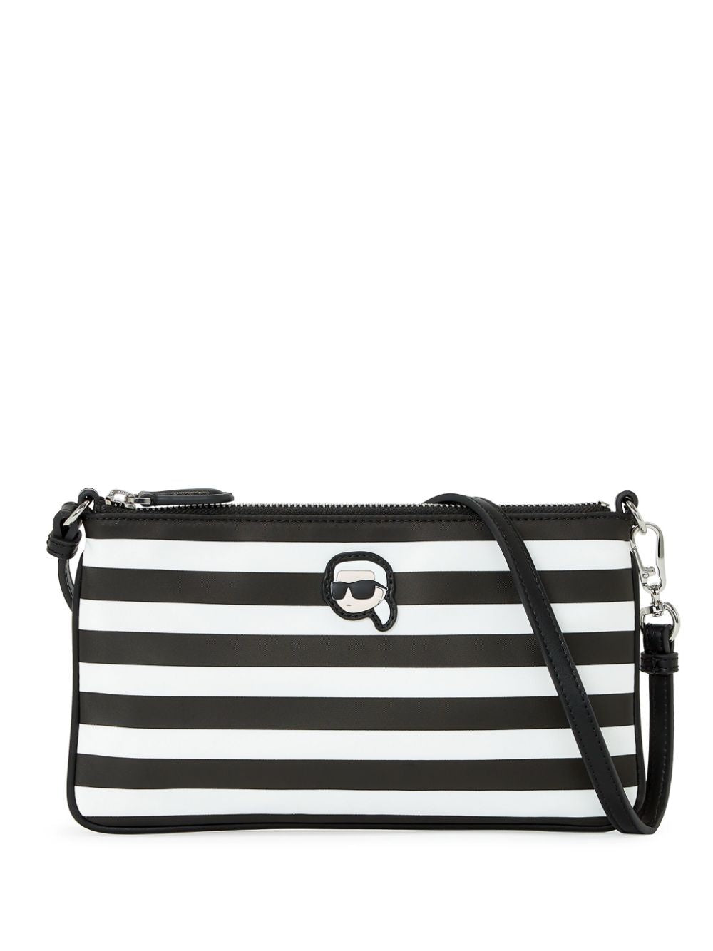 KARL LAGERFELD IKON Nylon Mini Shoulder Pouch Handbag