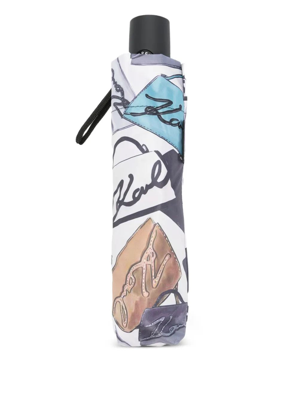 KARL LAGERFELD Signature Compact Umbrella