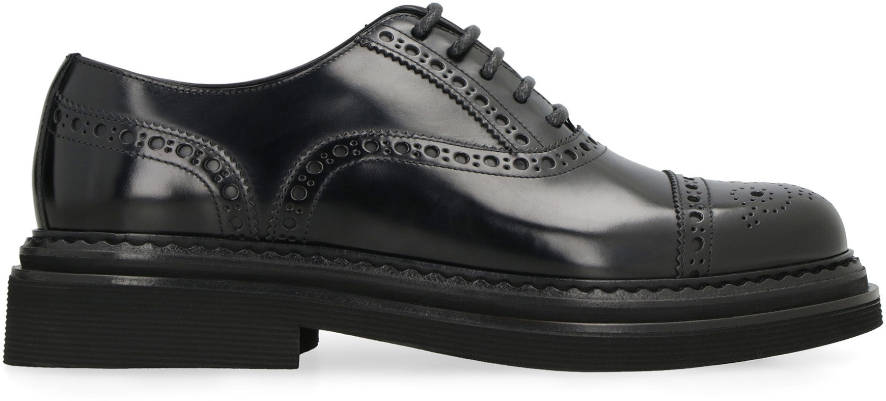 DOLCE & GABBANA Leather Lace-Up Brogue Shoes for Men