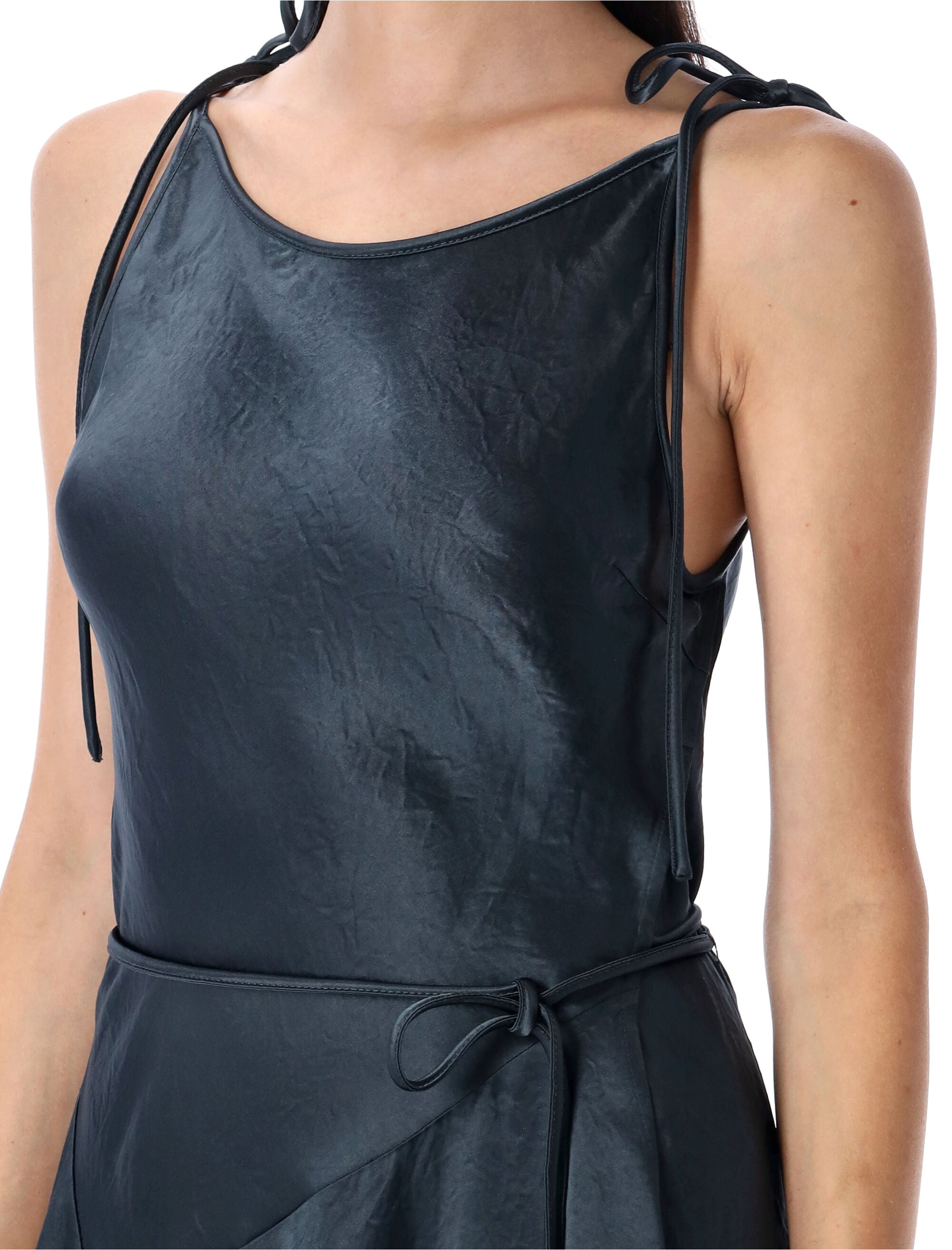 ACNE STUDIOS Luxe Satin Lace Midi Dress - Size 36