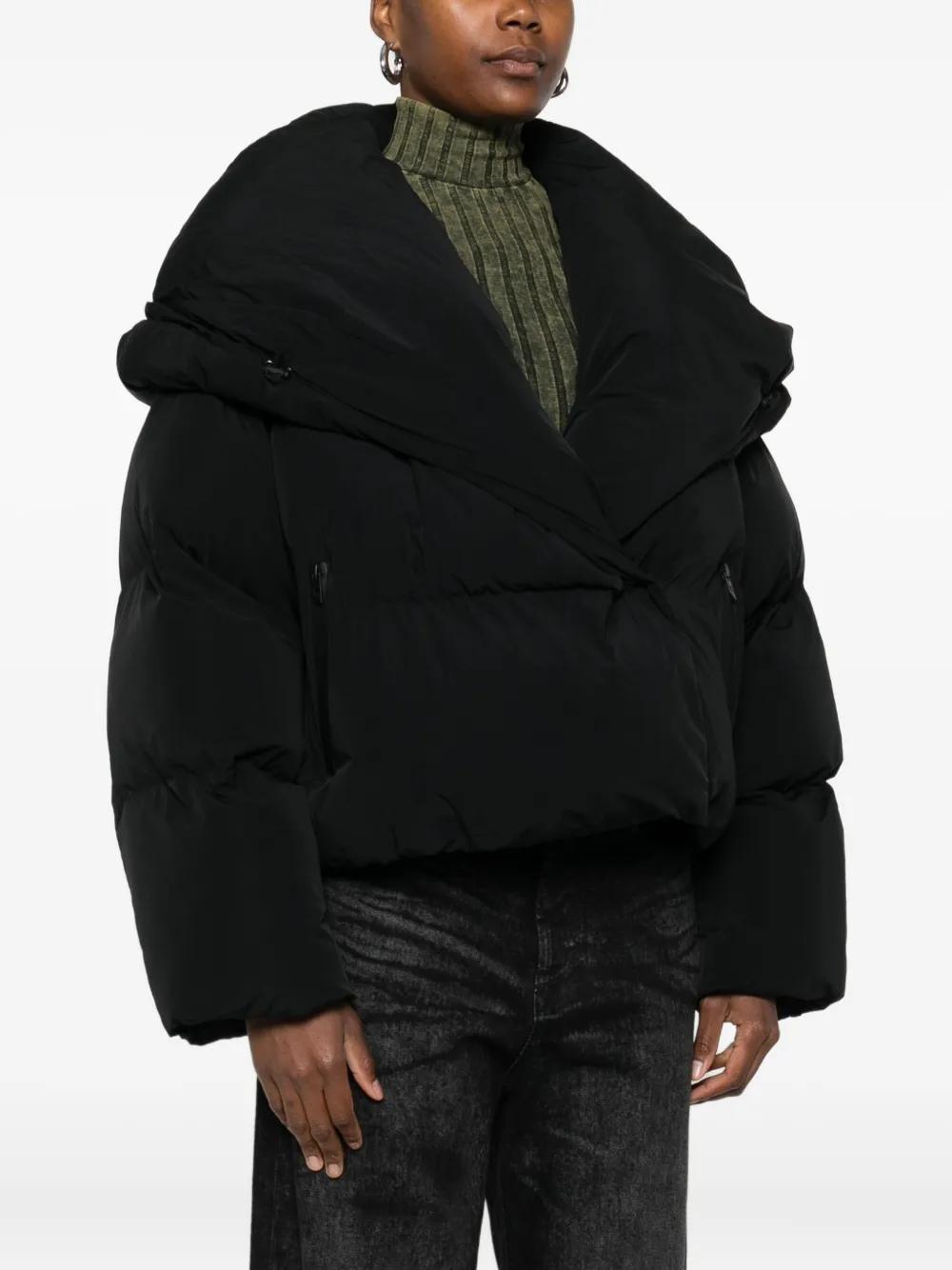 DIESEL Cropped High Neck Mini Down Jacket