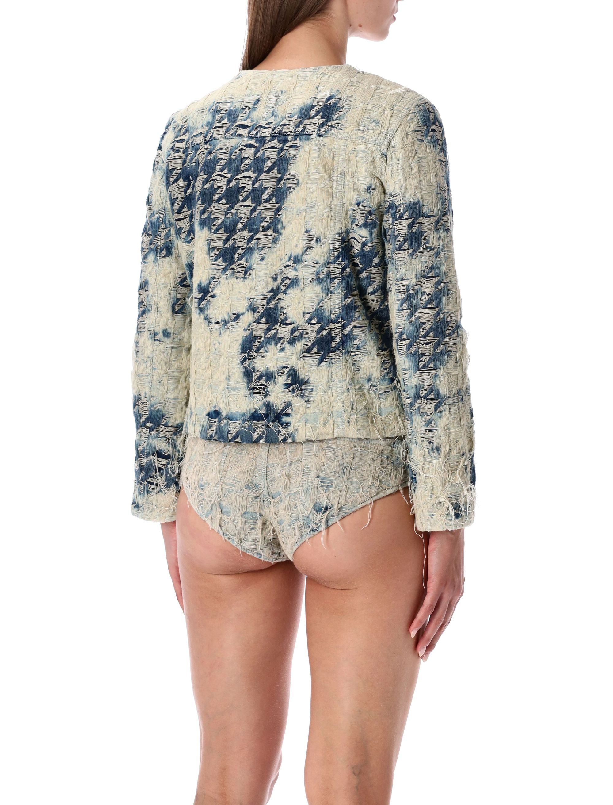 DIESEL Distressed Cotton Denim Jacket - Women's Size S