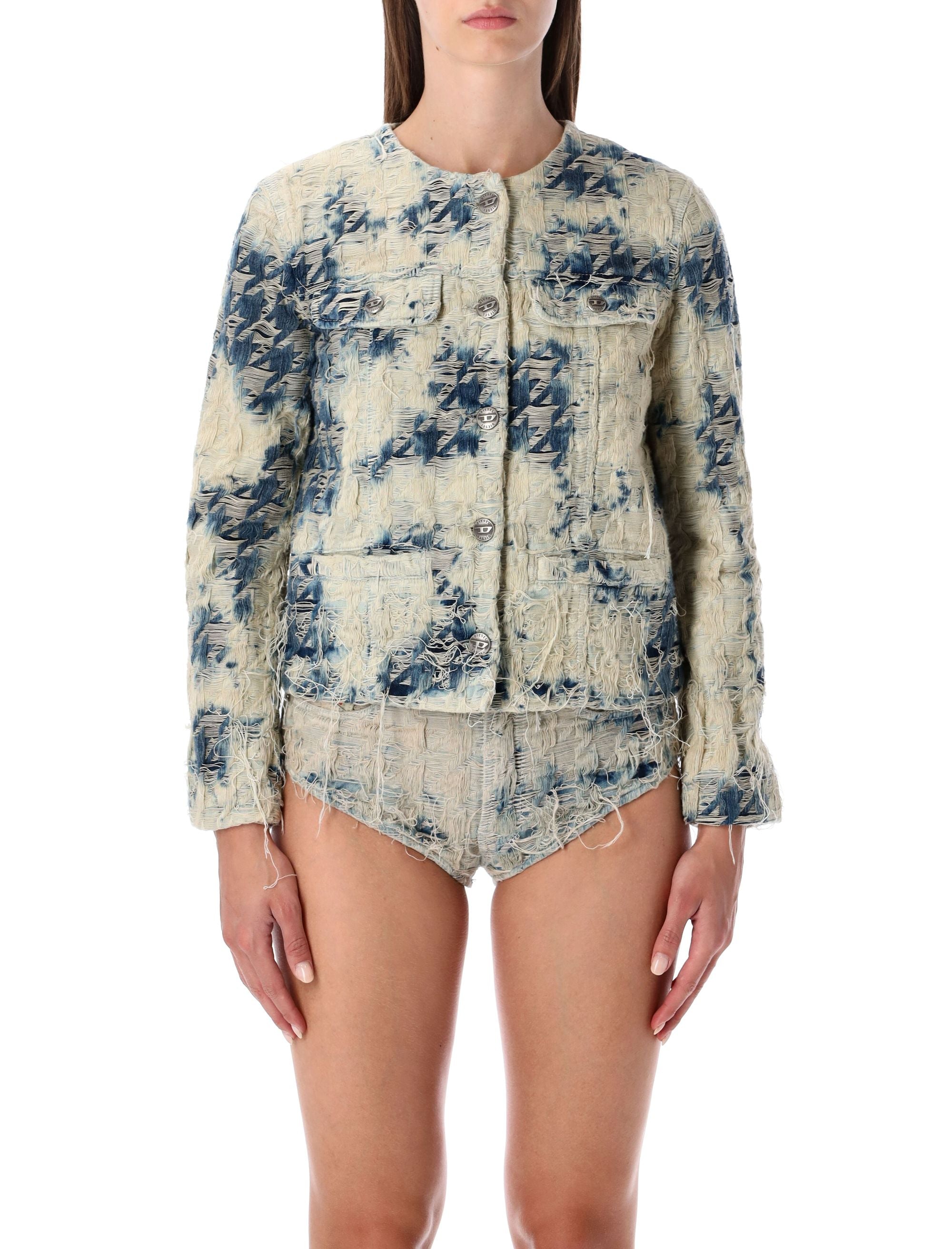 DIESEL Distressed Cotton Denim Jacket - Women's Size S