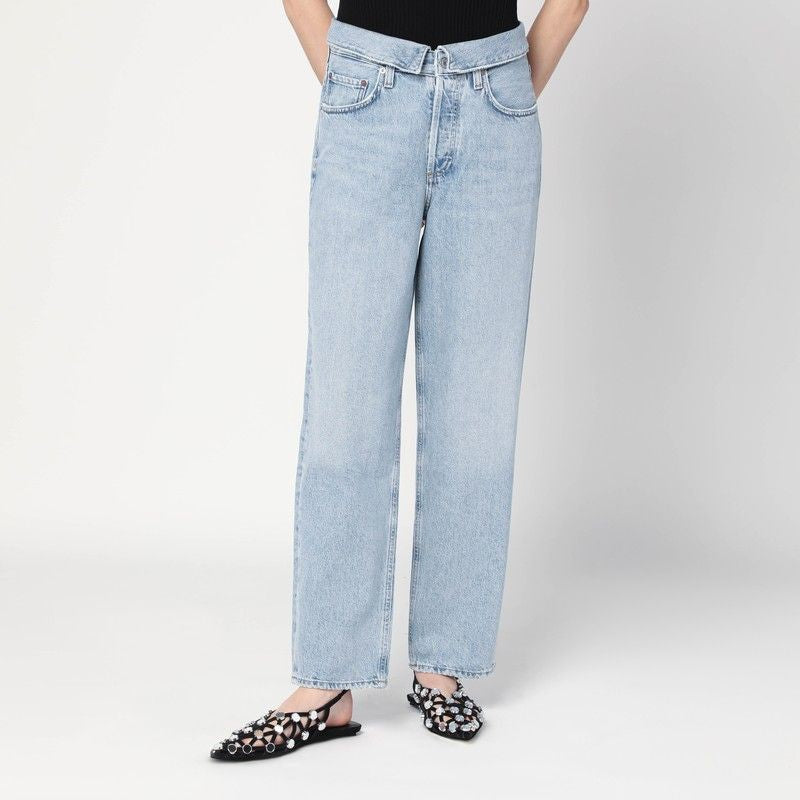 AGOLDE High-Waisted Jeans with Rolled Detail for Women