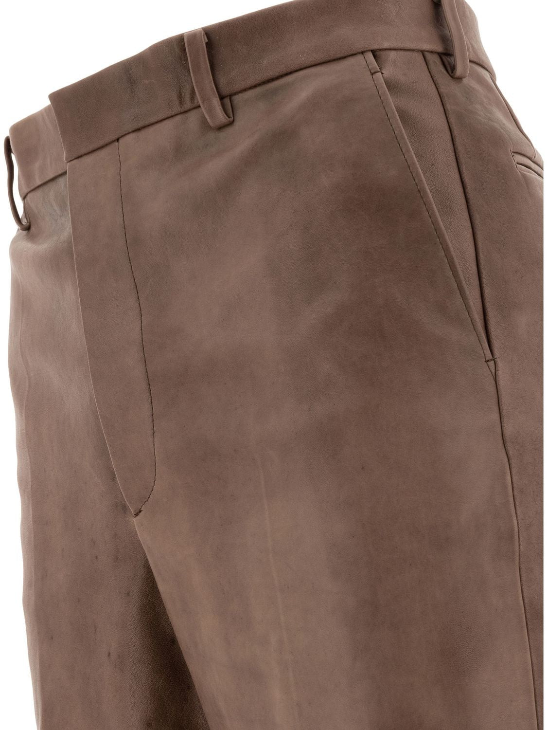 AURALEE Premium Lamb Leather Trousers for Men