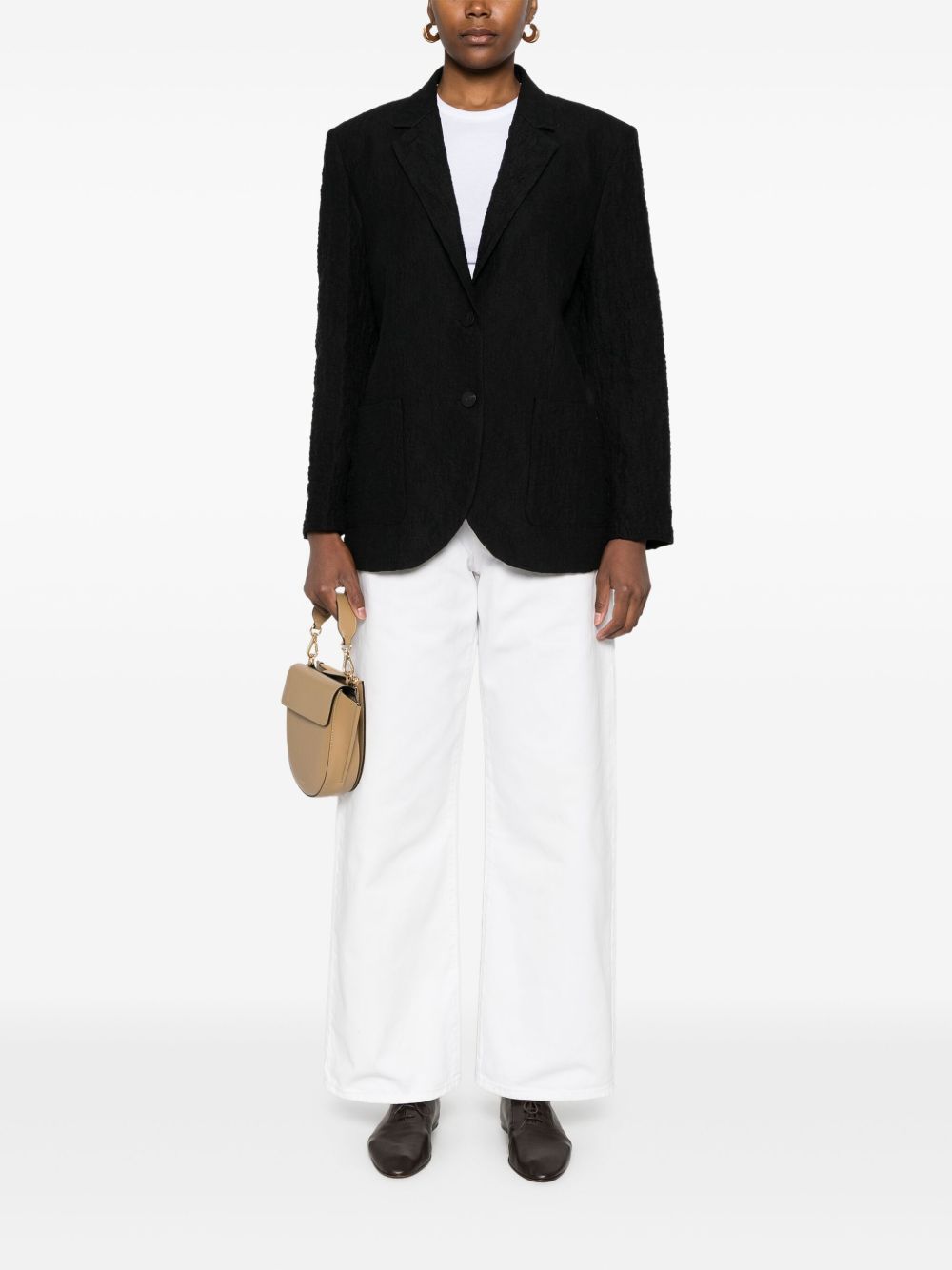 HARRIS WHARF LONDON Cotton Blend Blazer Jacket