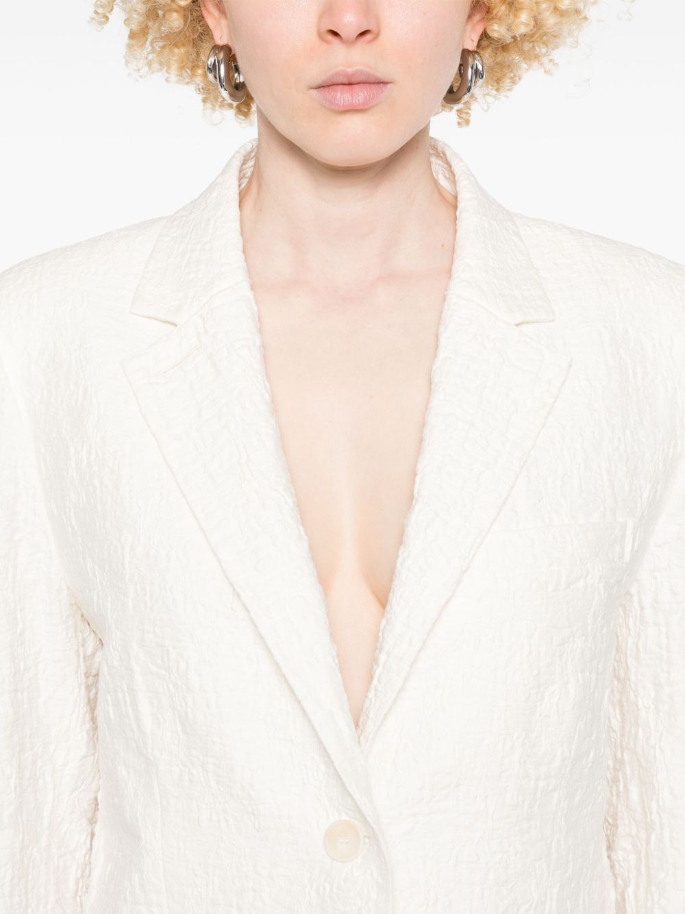 HARRIS WHARF LONDON Cotton Blend Blazer Jacket