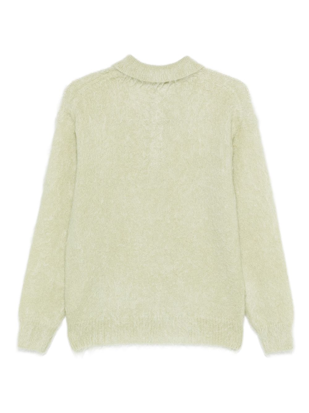 AURALEE Wool Polo Shirt for Men - Long Sleeves, Front Button Placket