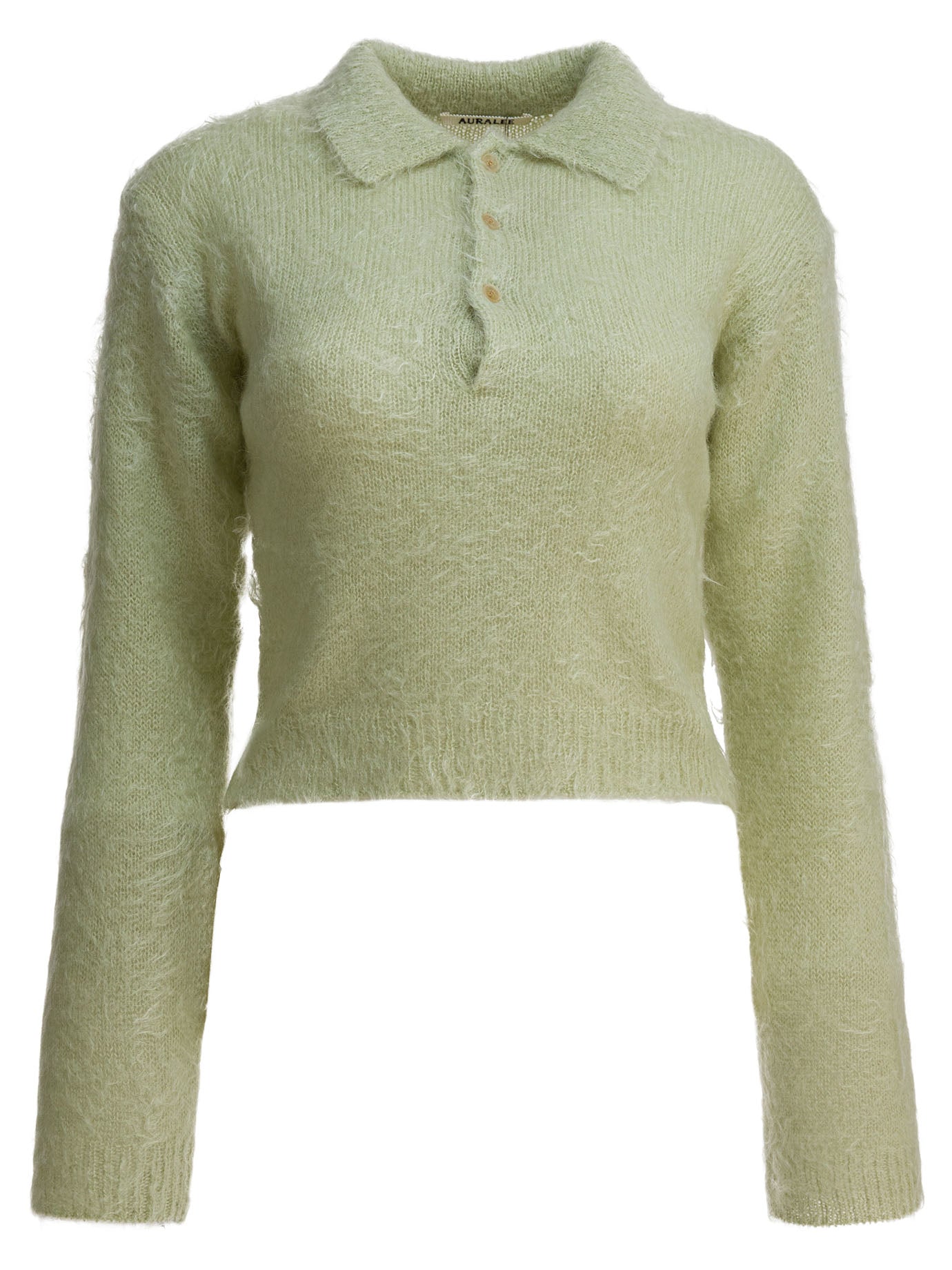 AURALEE Light Khaki Mohair Wool Knitwear for Women