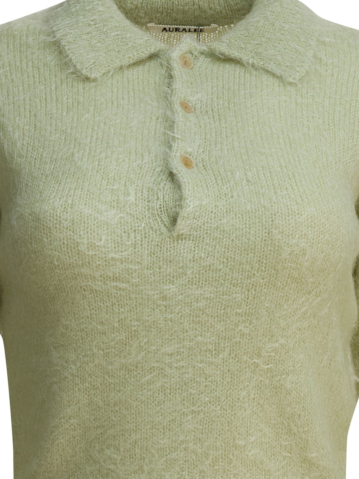 AURALEE Light Khaki Mohair Wool Knitwear for Women