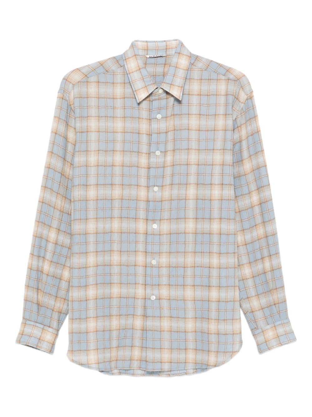 AURALEE Checkered Design Wool Shirt for Men - FW25