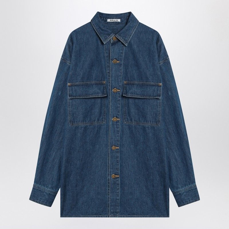 AURALEE Men's Classic Denim Shirt - S