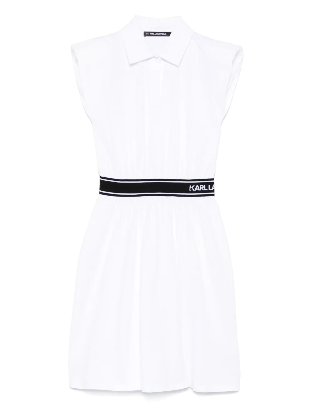 KARL LAGERFELD Mini Polo Dress with Shoulder Pads