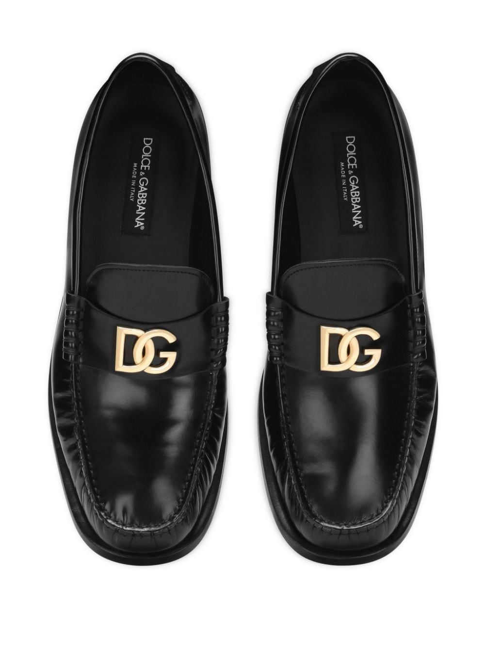 DOLCE & GABBANA Leather Slip-On Moccasins for Men