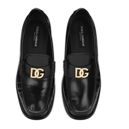 DOLCE & GABBANA Leather Slip-On Moccasins for Men