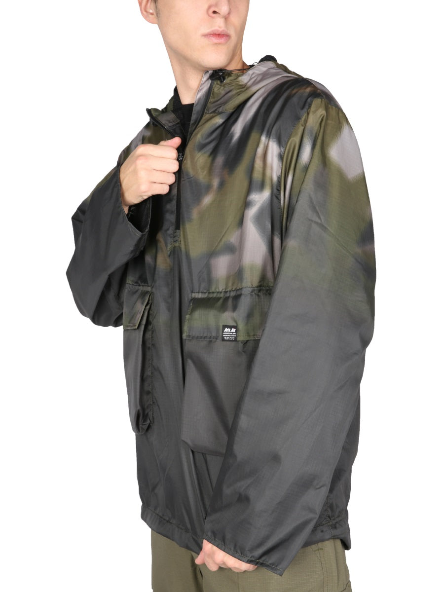 ARKAIR Hooded High Neck Waterproof Mini Ripstop Jacket for Men