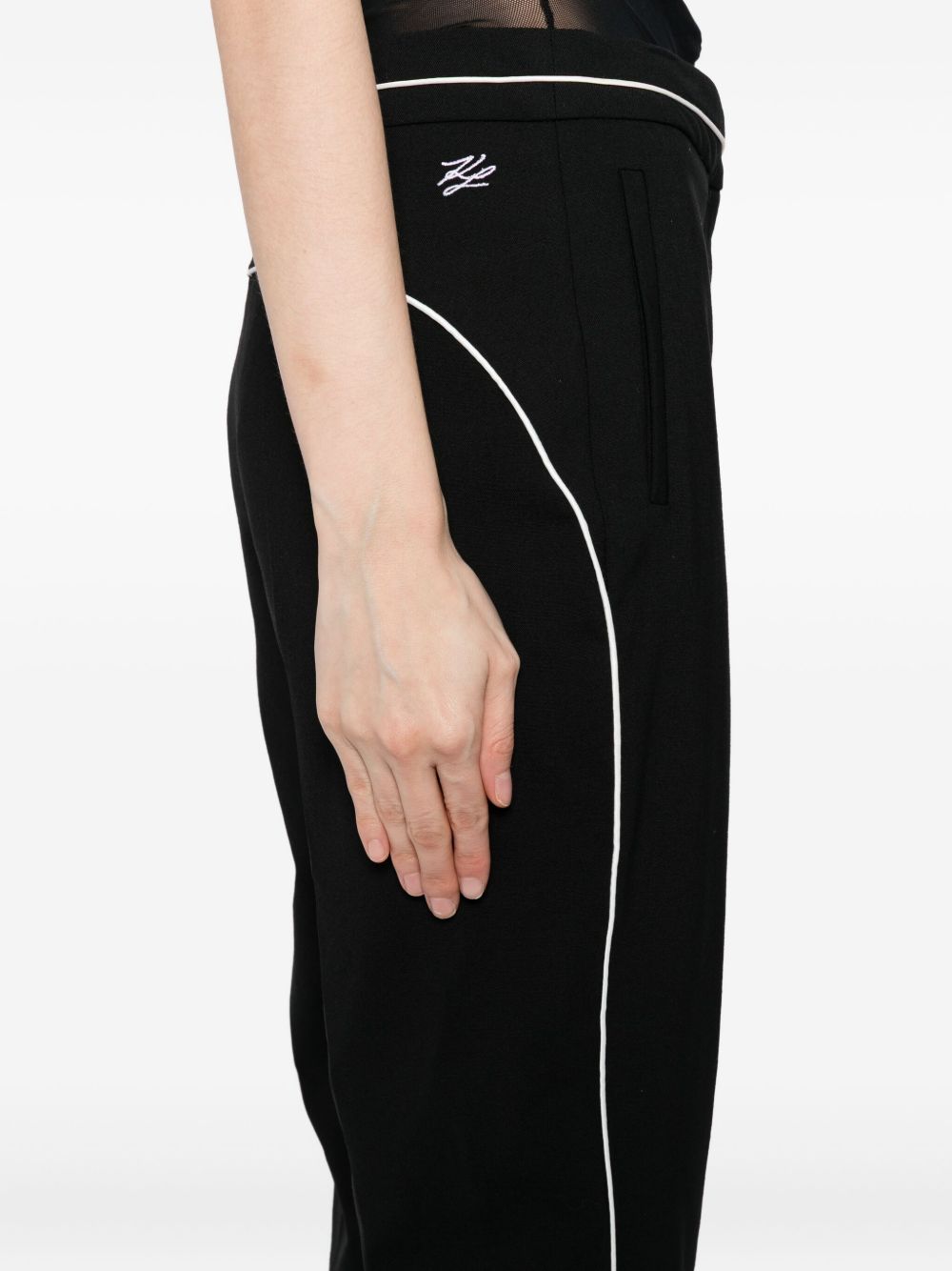 KARL LAGERFELD Women's Tailored Pants with Stripes - Size 8