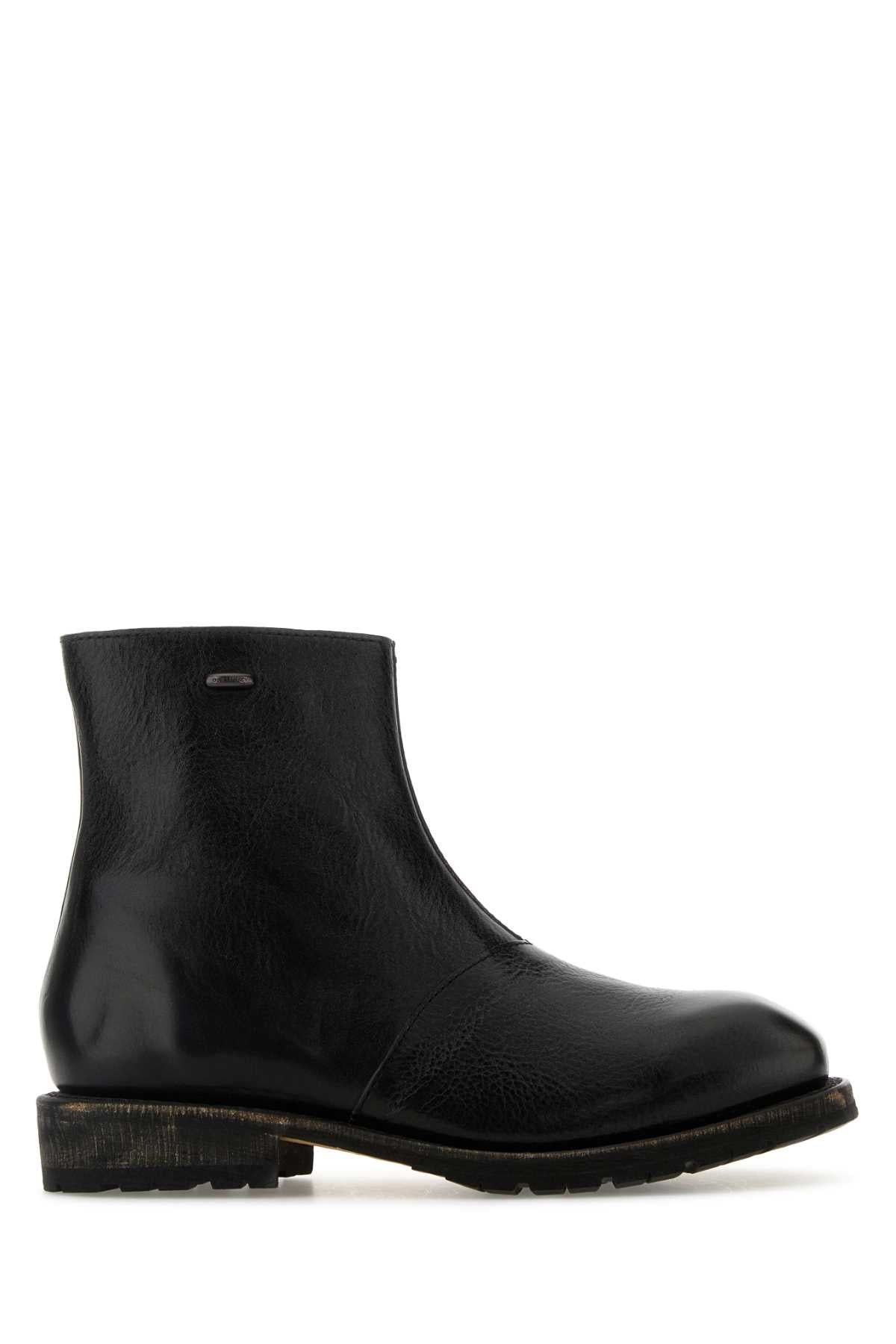 OUR LEGACY Unisex Leather Engine Ankle Boots