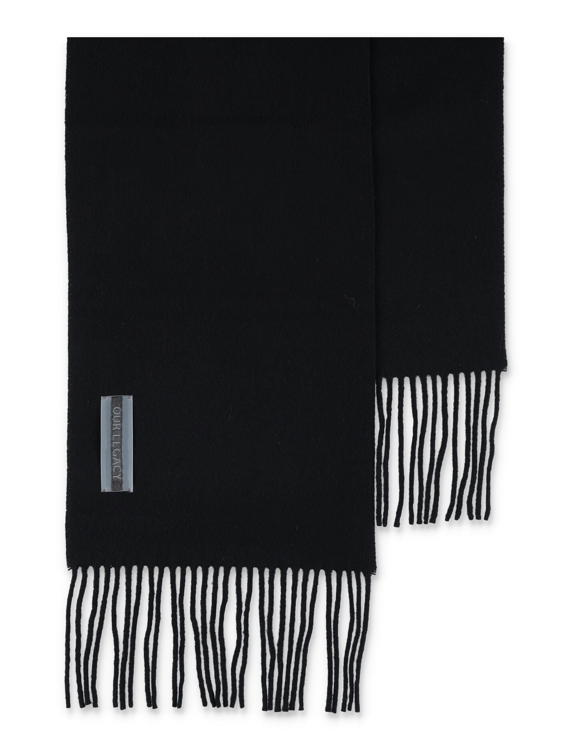 OUR LEGACY Refined Wool Scarf with Fringes - 185 cm x 29 cm