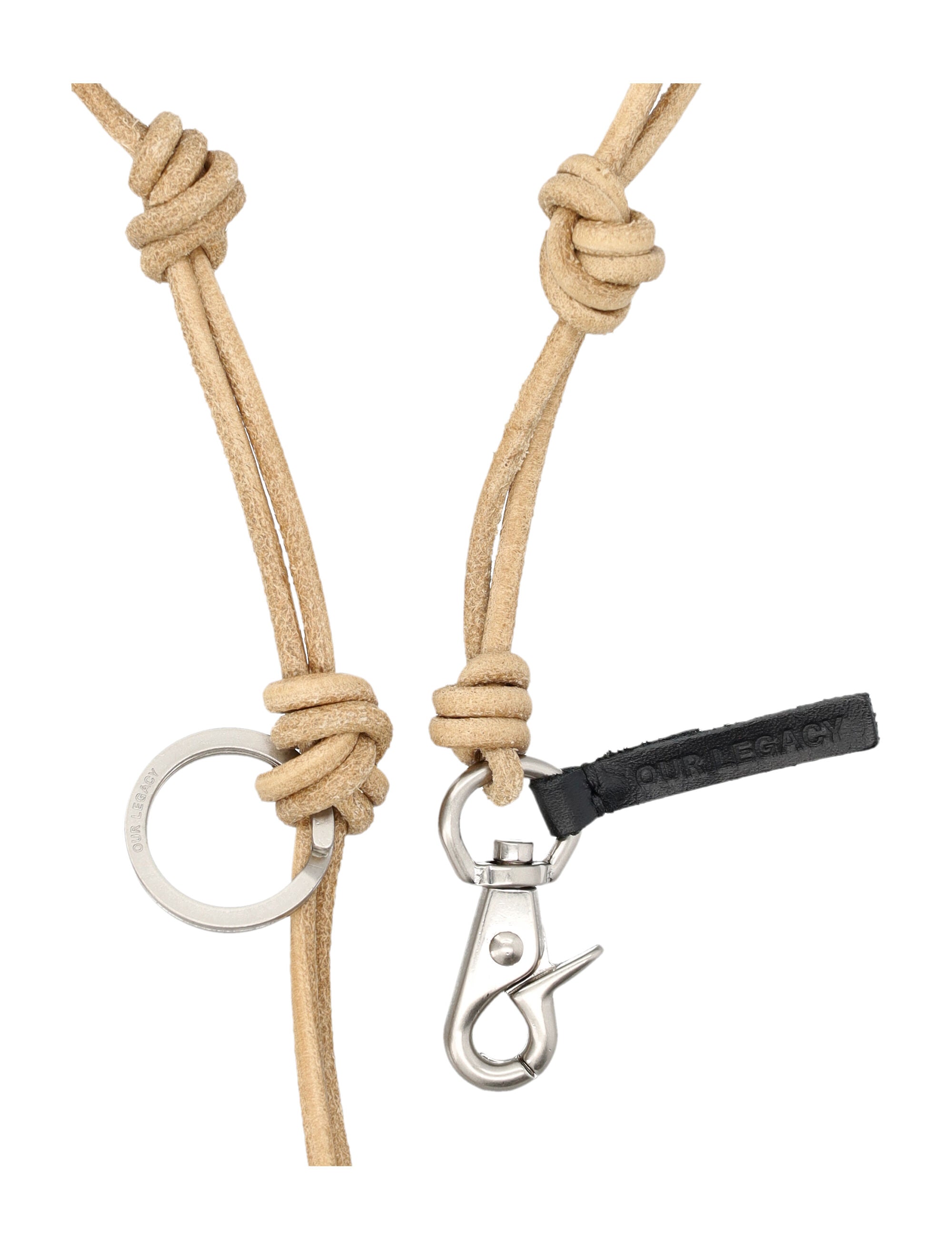 OUR LEGACY Bold Modern Leather Necklace - 40 CM