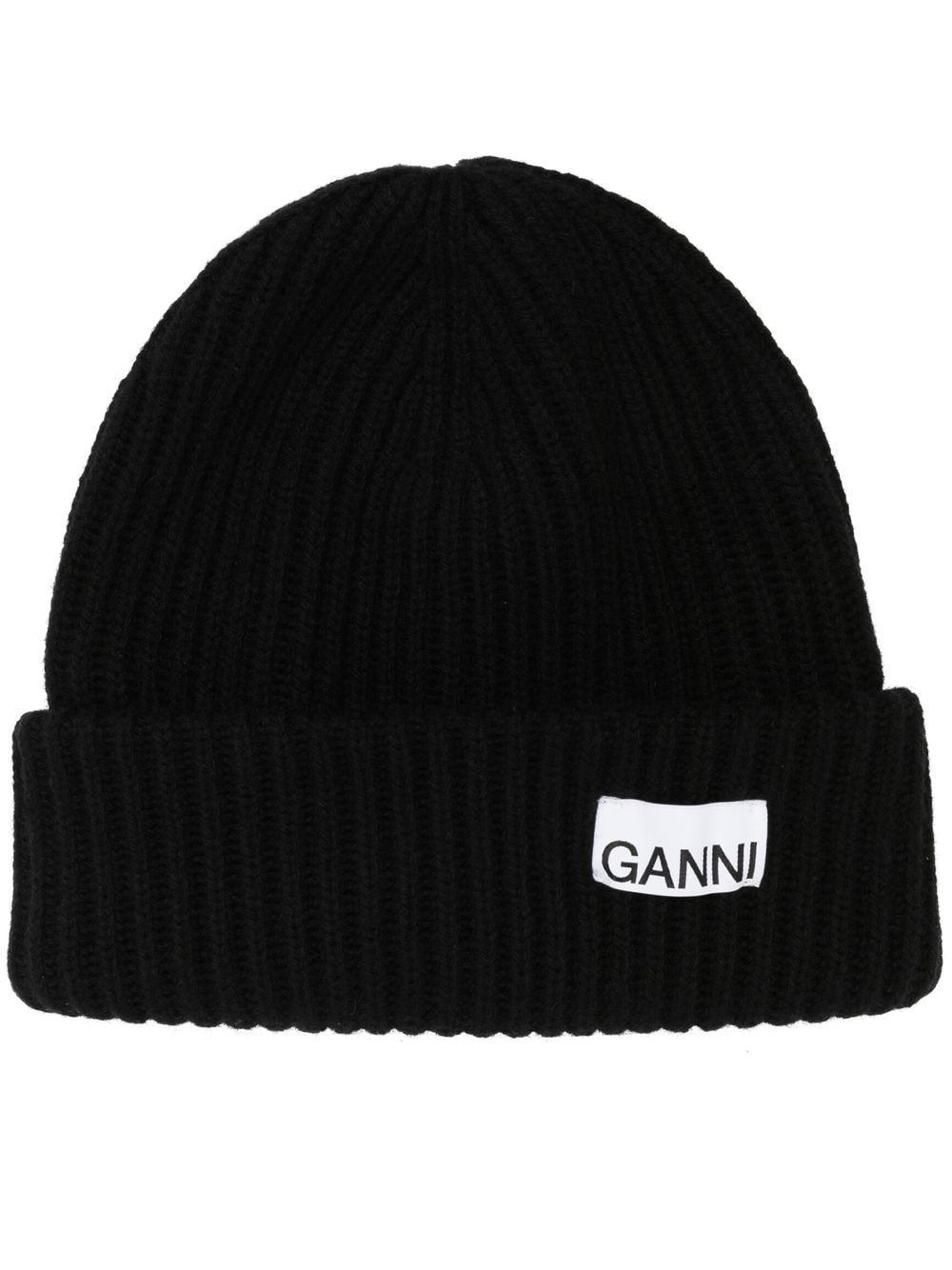 GANNI Ribbed Wool Beanie for Women
