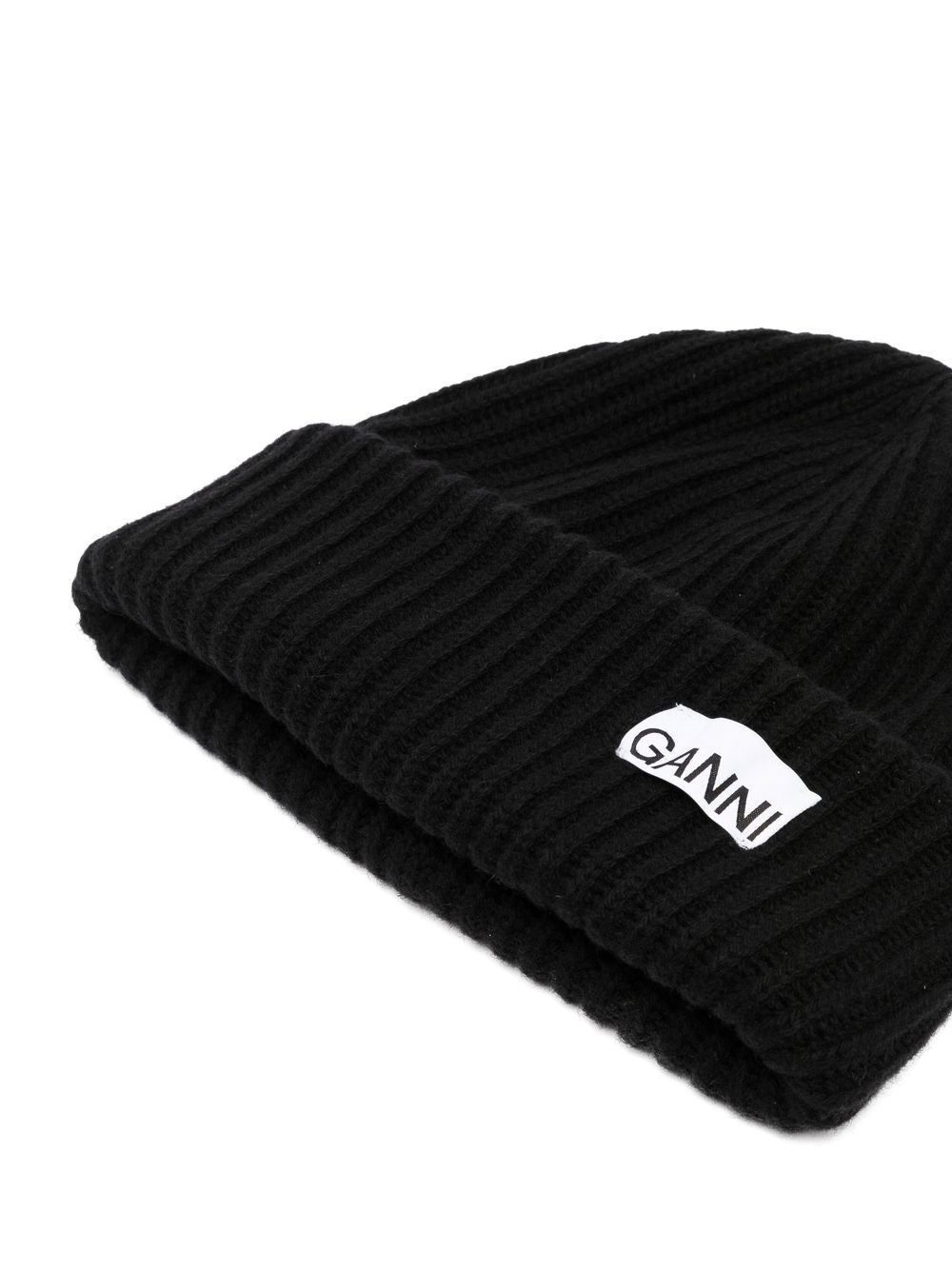GANNI Ribbed Wool Beanie for Women