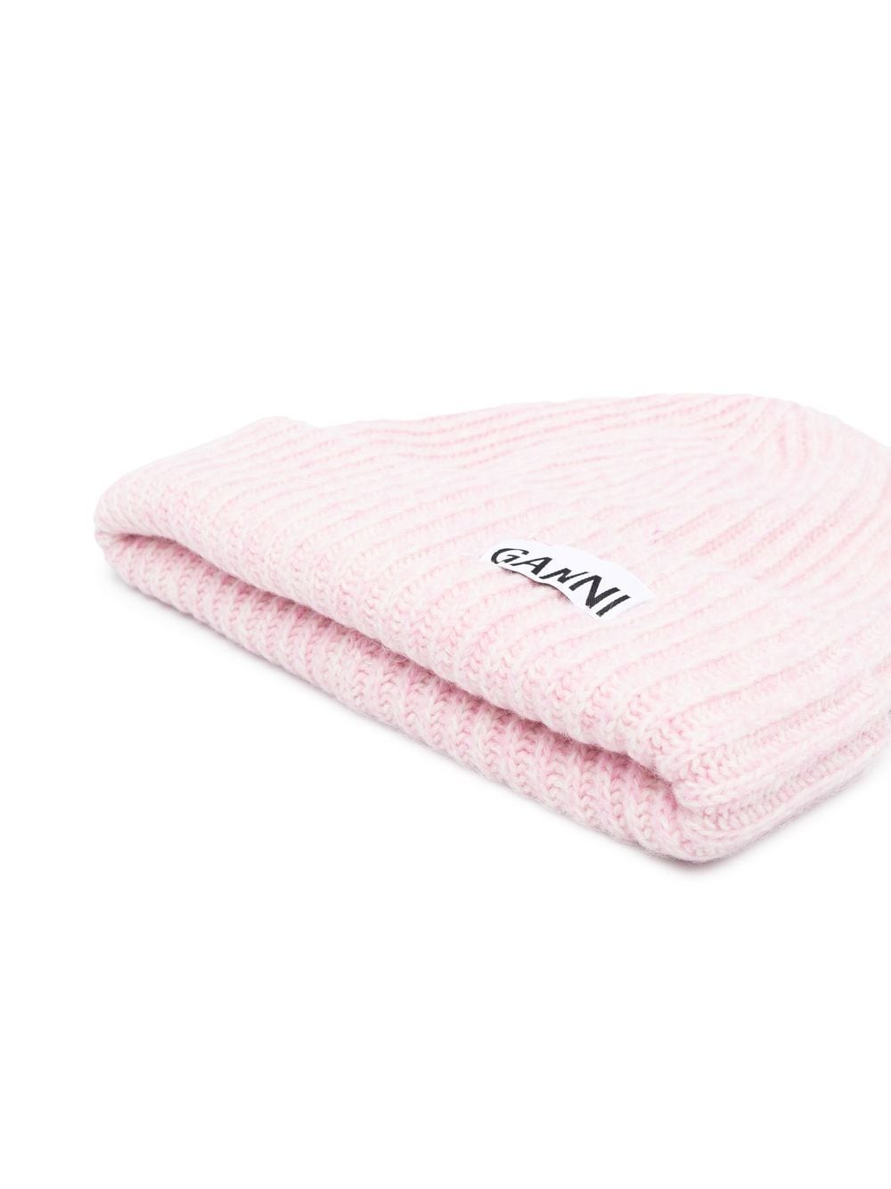 GANNI Wool Ribbed Beanie
