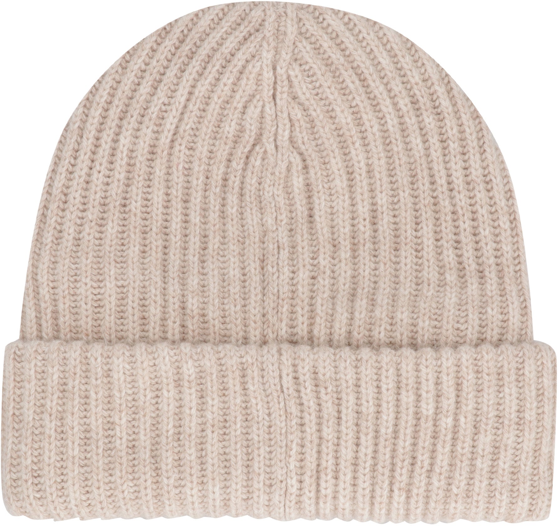 GANNI Oversized Wool Rib Knit Beanie