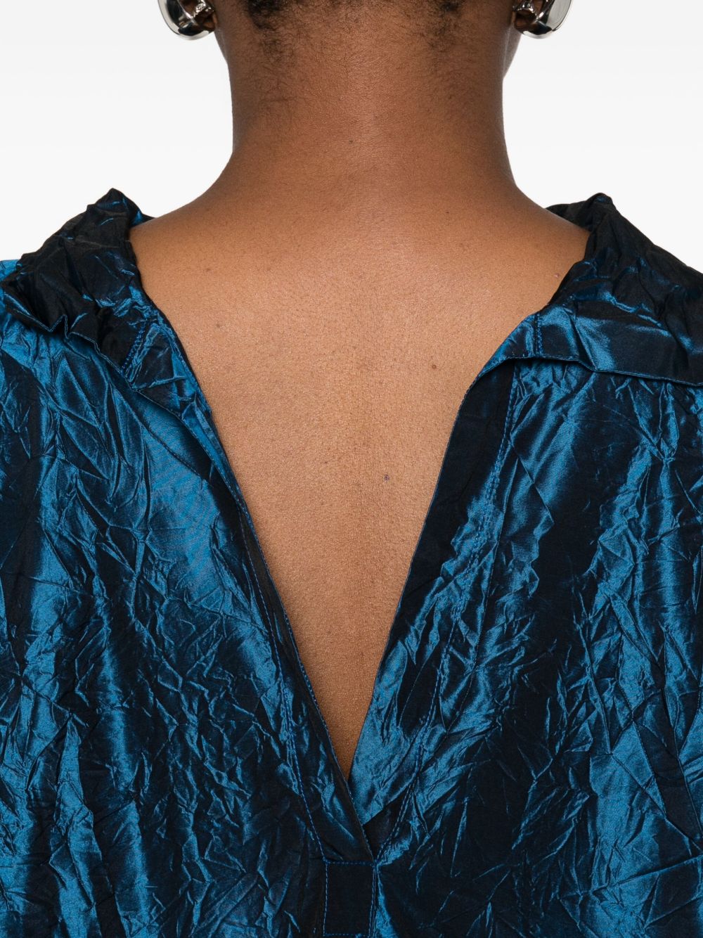 DANIELA GREGIS Silk Short Dress with Tie Belt - Women’s Mini Dress