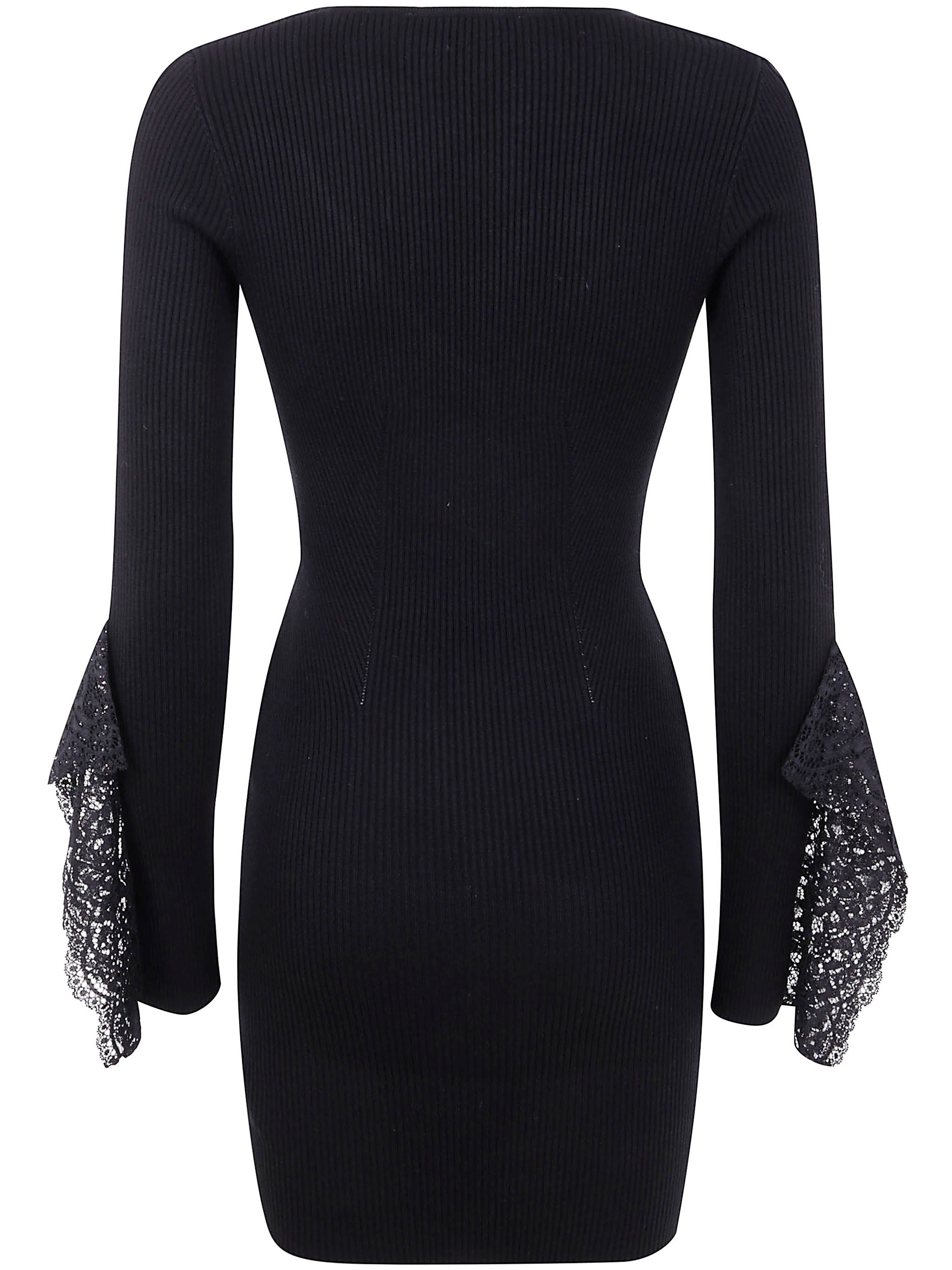 BLUMARINE Knit Insert Lace Dress for Women